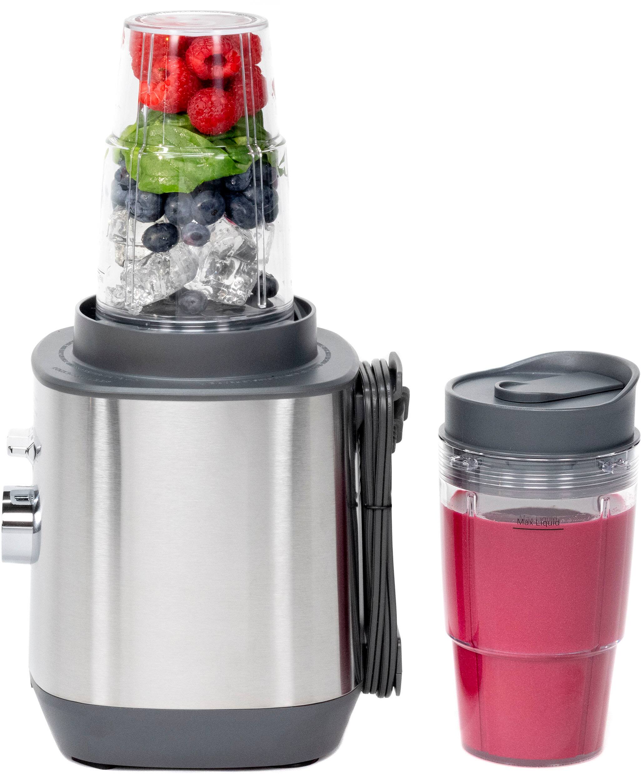 GE - 5-Speed 64-Oz. Blender with Blender Cups - Stainless Steel - Image 5