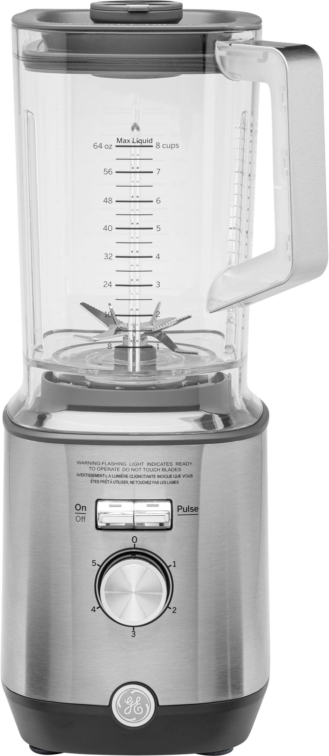 GE - 5-Speed 64-Oz. Blender with Blender Cups - Stainless Steel - Image 7