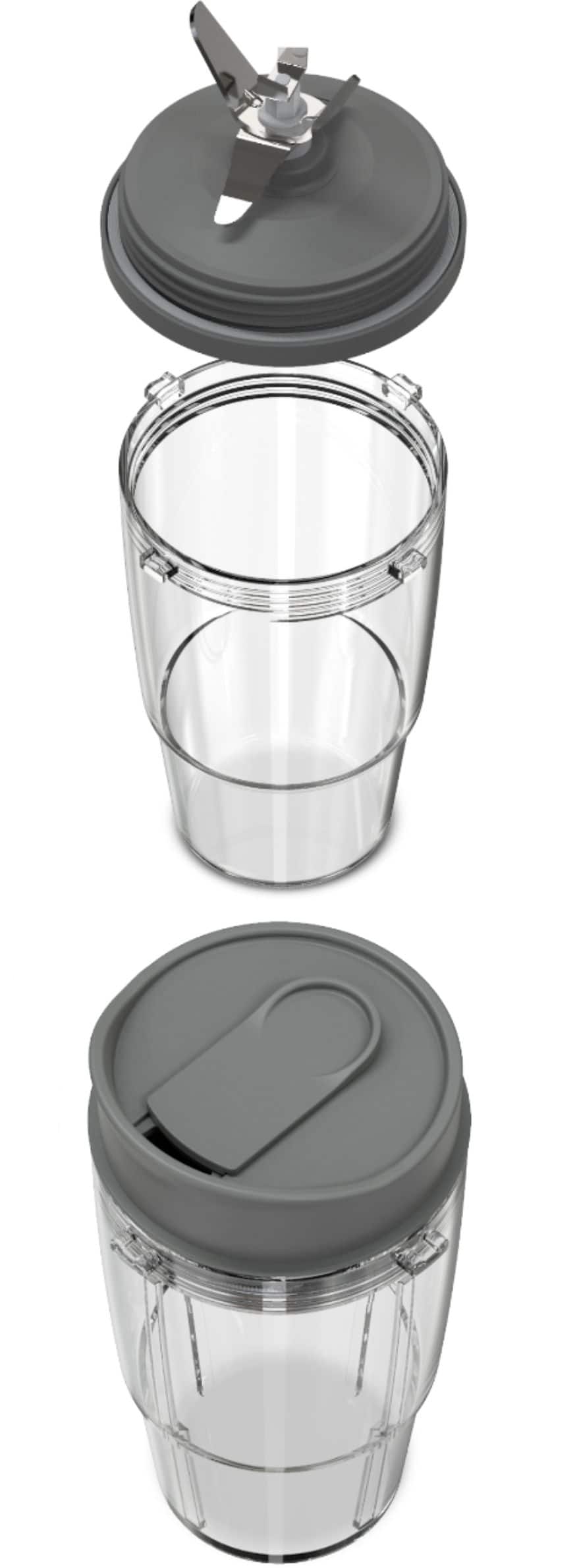 GE - 5-Speed 64-Oz. Blender with Blender Cups - Stainless Steel - Image 9