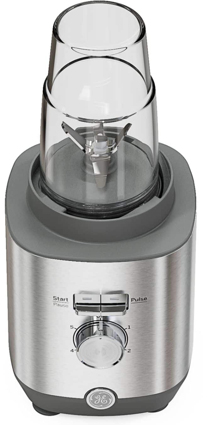 GE - 5-Speed 64-Oz. Blender with Blender Cups - Stainless Steel - Image 10