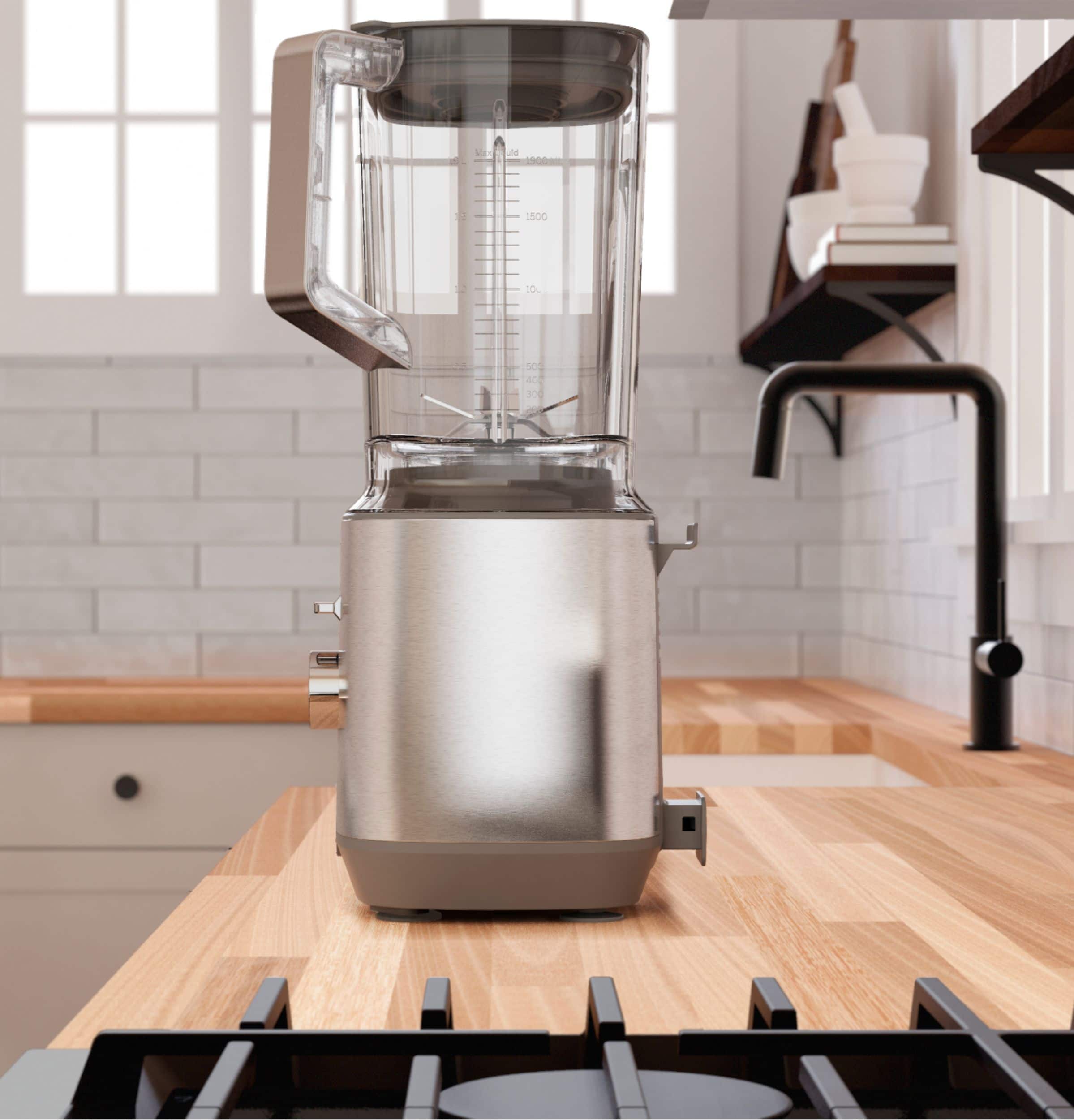 GE - 5-Speed 64-Oz. Blender with Blender Cups - Stainless Steel - Image 13