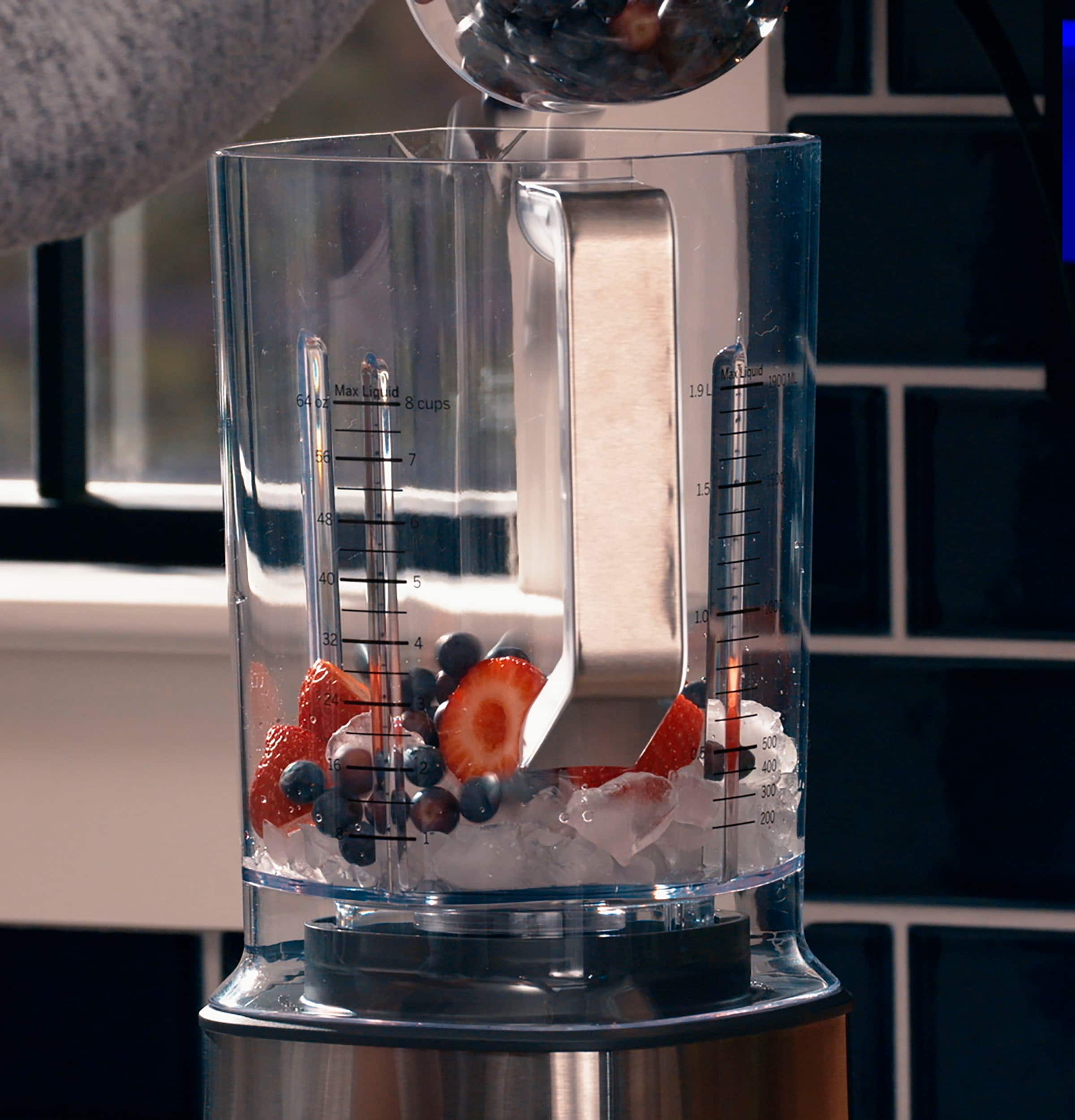 GE - 5-Speed 64-Oz. Blender with Blender Cups - Stainless Steel - Image 28