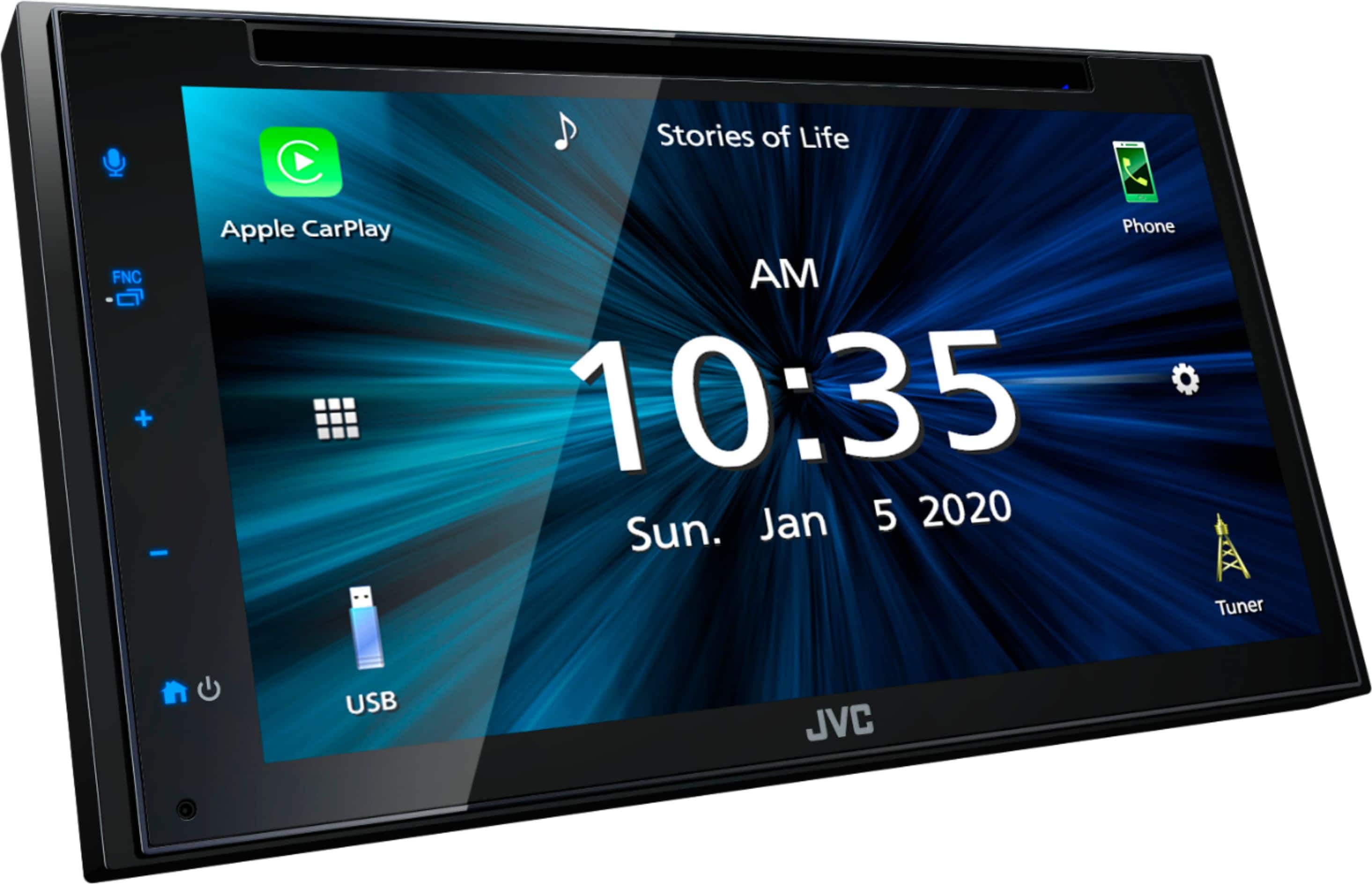 JVC - 6.8" - AndroidAuto/Carplay Built-In Bluetooth - In Dash CD/DVD/DM Receiver - Black - Image 2