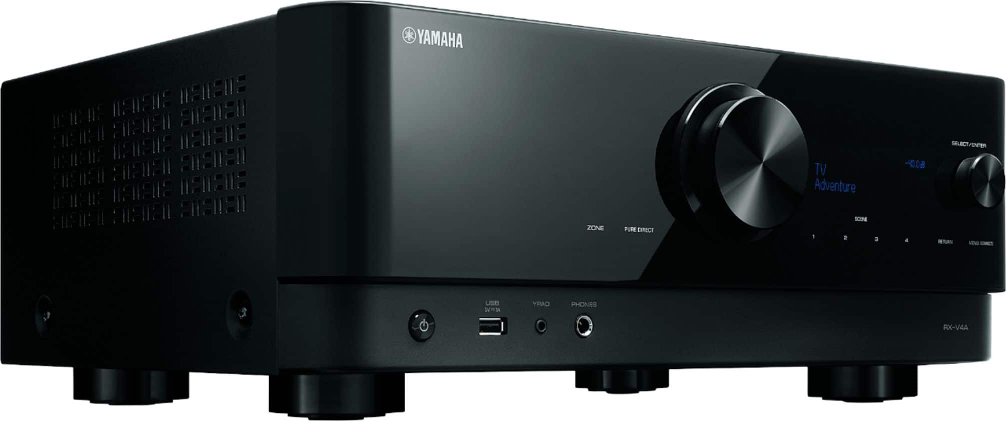 Yamaha - RX-V4A 5.2-channel AV Receiver with 8K HDMI and MusicCast - Black - Image 2
