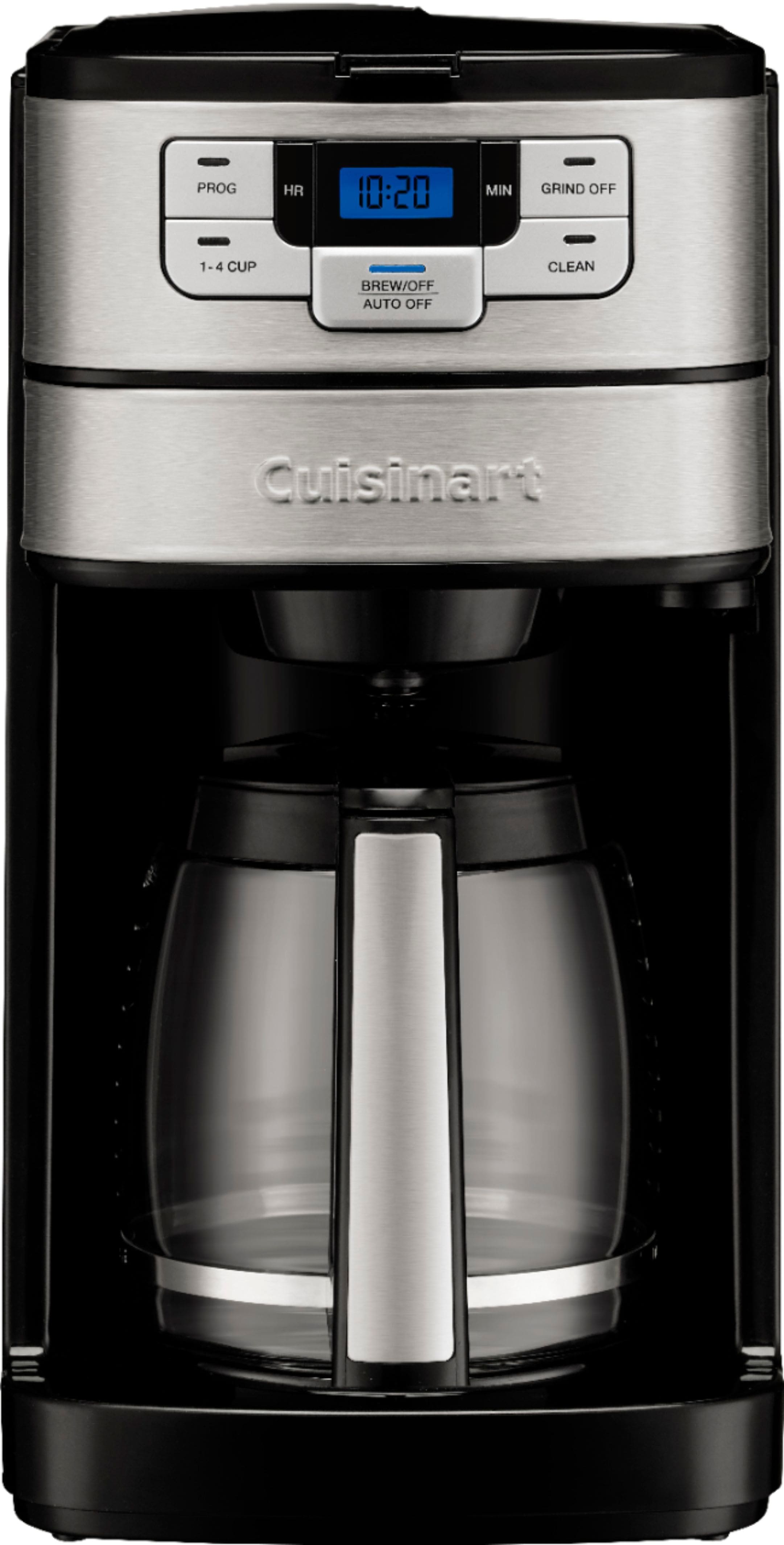 Cuisinart - Automatic Grind and Brew 12 Cup Coffeemaker - Black/Stainless - Image 4
