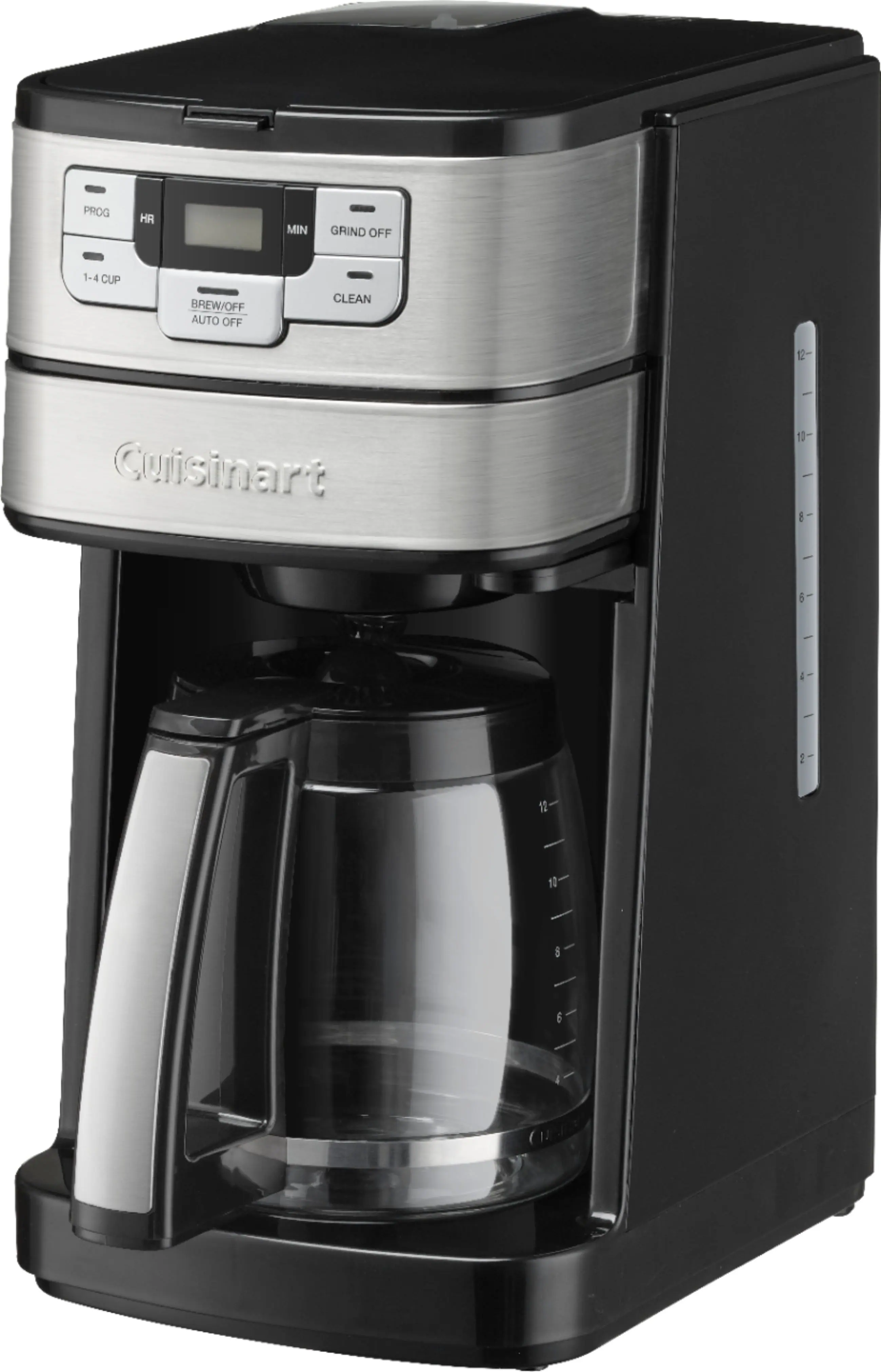 Cuisinart - Automatic Grind and Brew 12 Cup Coffeemaker - Black/Stainless - Image 2