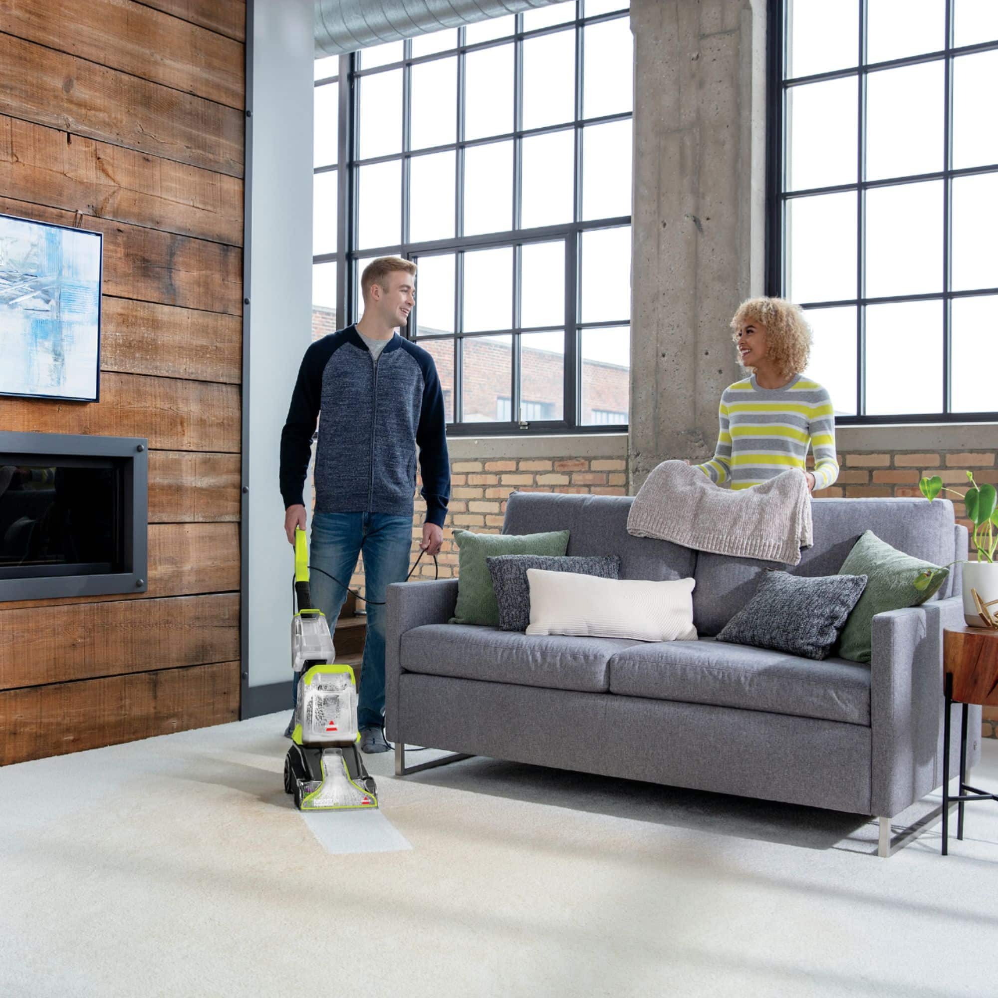 BISSELL - TurboClean PowerBrush Pet Cord Upright Carpet Deep Cleaner - Electric Green - Image 5