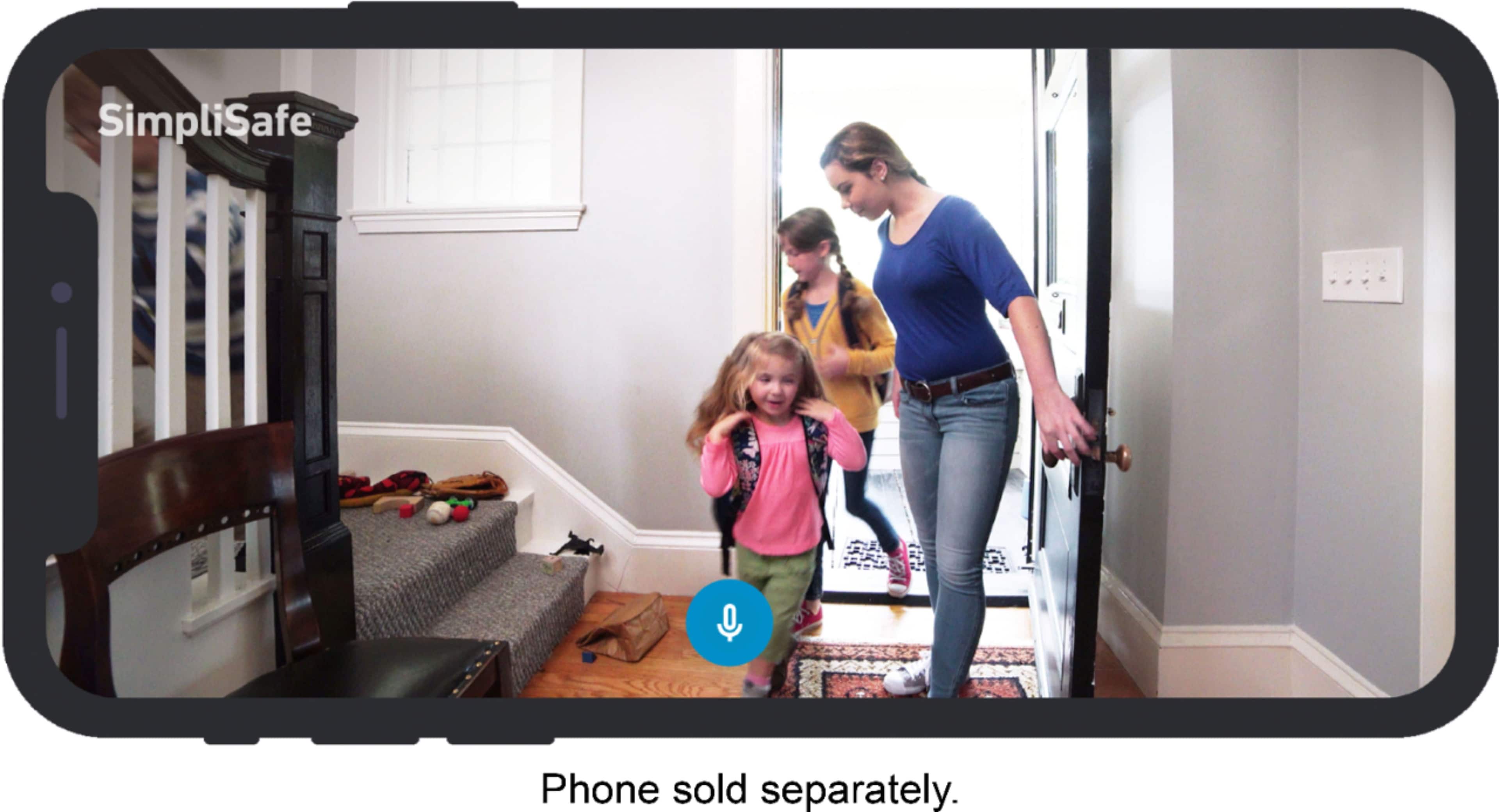 SimpliSafe - SimpliCam Wired Indoor 1080p HD Security Camera - Black - Image 4