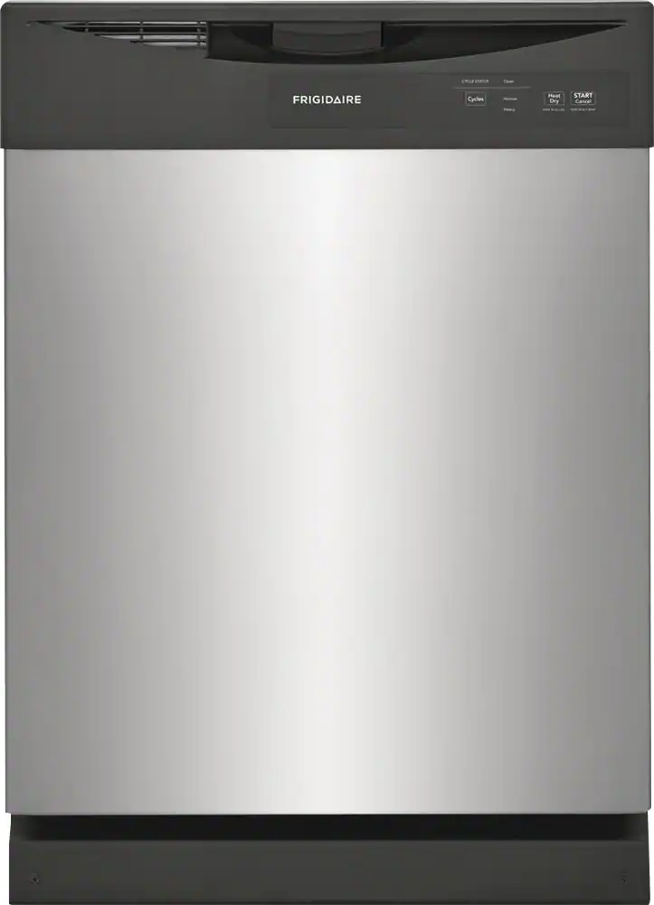 Frigidaire - 24" Front Control Built-In Dishwasher with Energy Saver Dry, 62dba - Stainless Steel