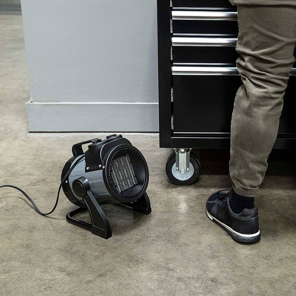 NewAir - 160 Sq. Ft. Portable Ceramic Electric Heater with Adjustable Tilt Head - Gray - Image 6