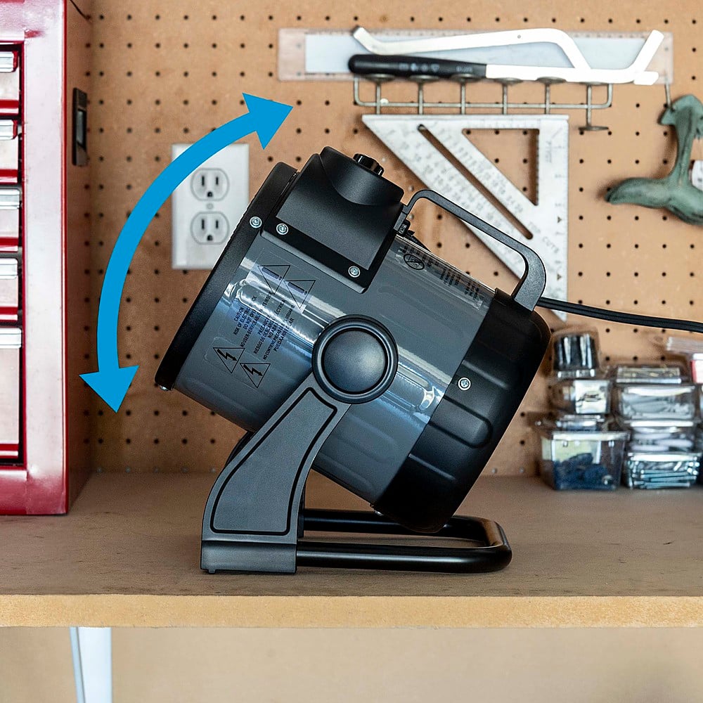 NewAir - 160 Sq. Ft. Portable Ceramic Electric Heater with Adjustable Tilt Head - Gray - Image 8