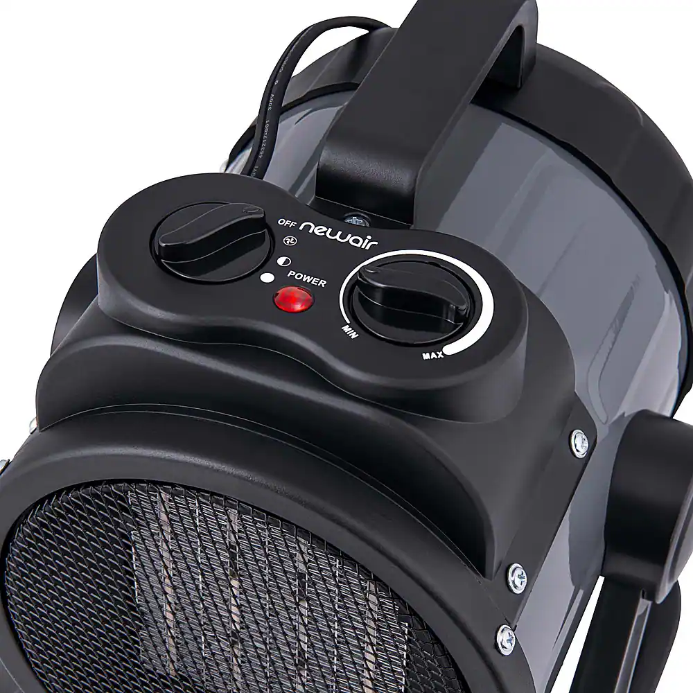 NewAir - 160 Sq. Ft. Portable Ceramic Electric Heater with Adjustable Tilt Head - Gray - Image 9