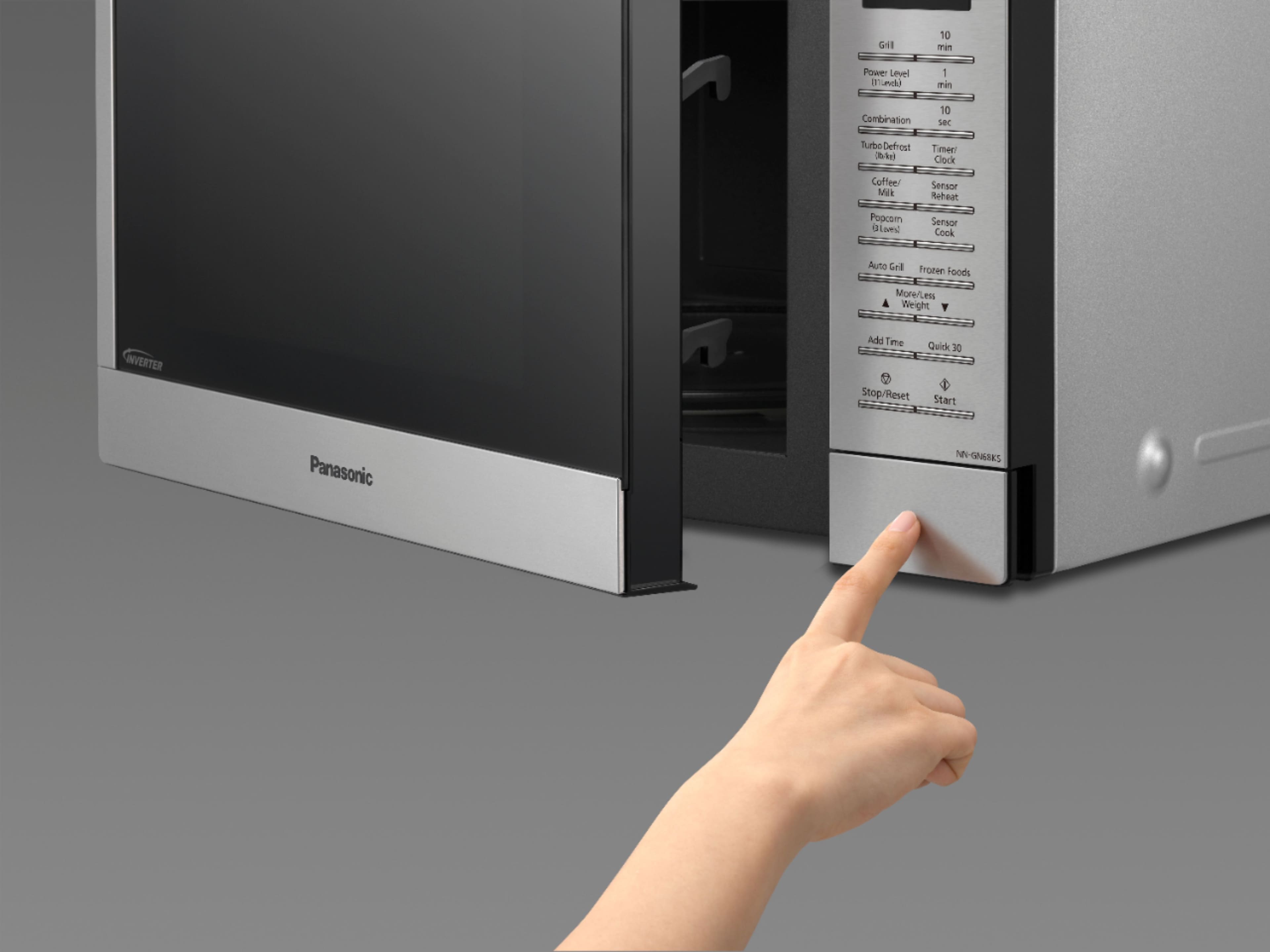 Panasonic - 1.1 Cu.Ft 1000 Watt GN68KS 2-in-1 Inverter Microwave Oven with FlashXpress Broiler - Stainless steel - Image 6