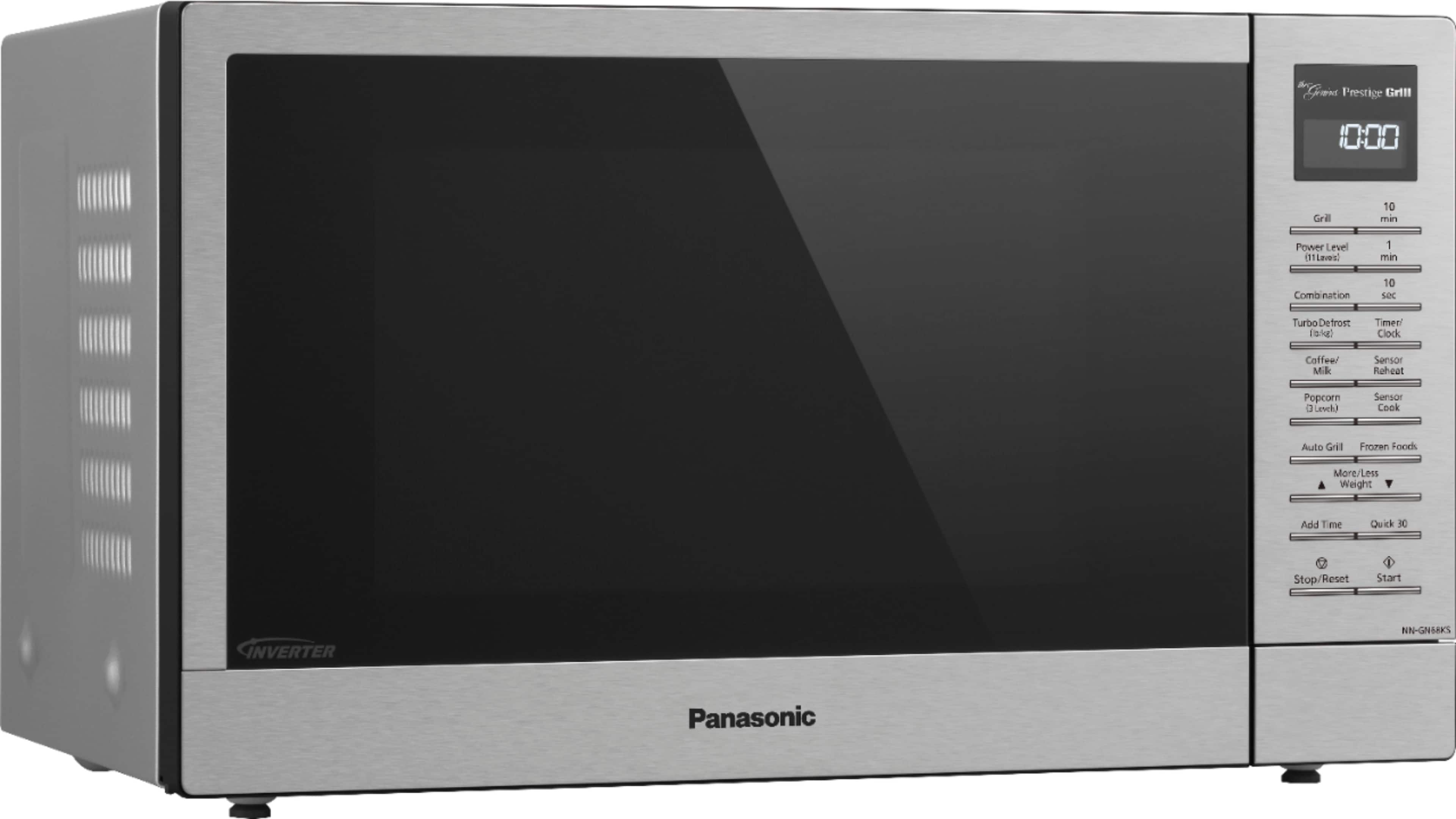 Panasonic - 1.1 Cu.Ft 1000 Watt GN68KS 2-in-1 Inverter Microwave Oven with FlashXpress Broiler - Stainless steel - Image 4