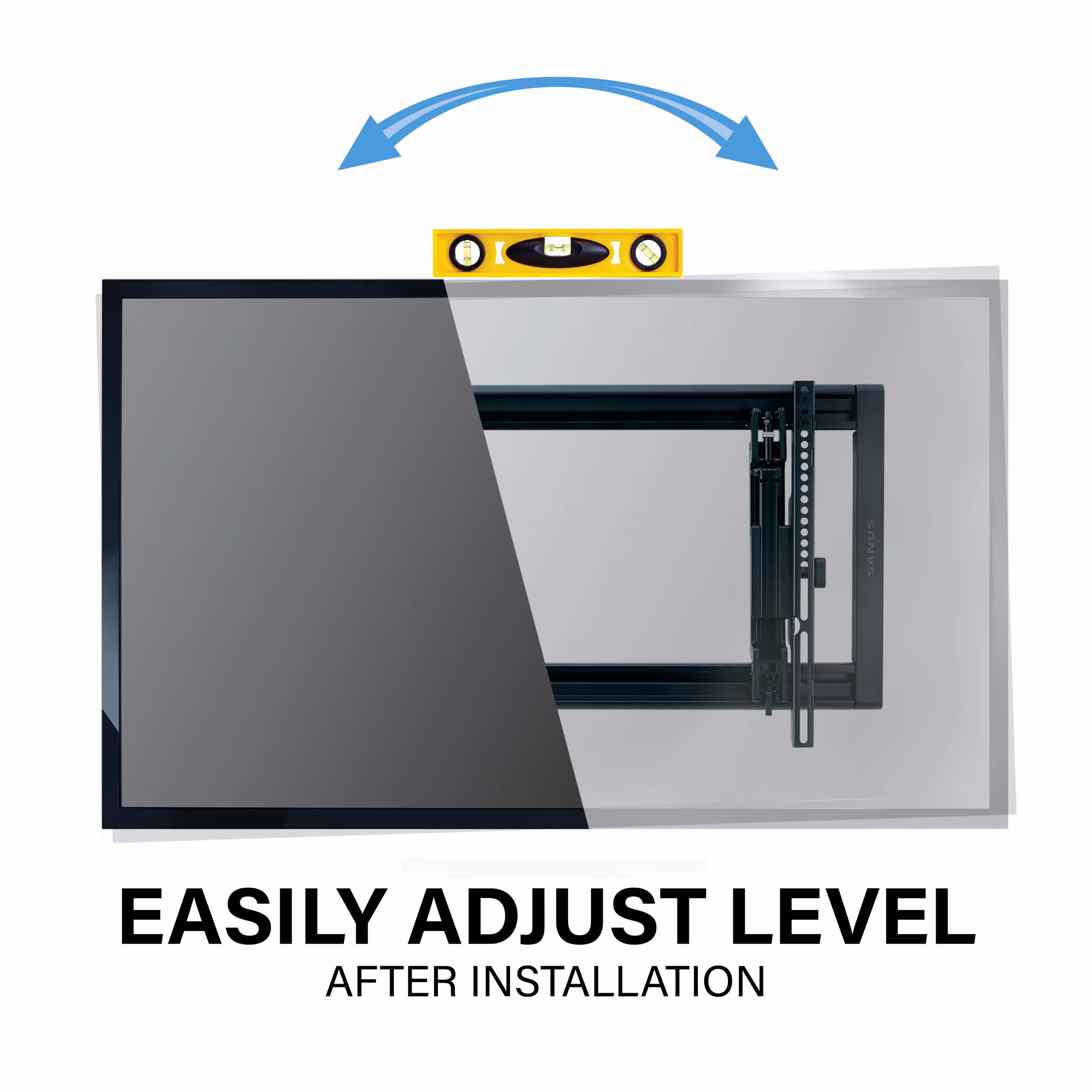 SANUS Elite - Advanced Tilt 4D TV Wall Mount for Most TVs 42"-90" up to 150lbs- Extends 6.8" for Easy Cable Access and Max Tilt - Black - Image 9