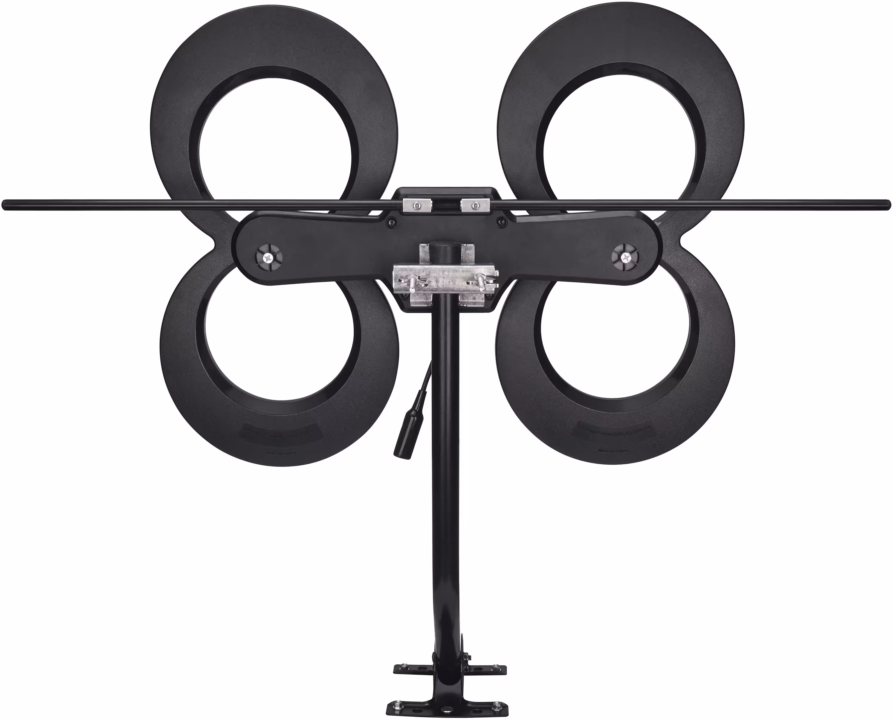 Antennas Direct - ClearStream 4MAX Complete Amplified Indoor/Outdoor HDTV Antenna with Mast, Coaxial Cable, Amplifier, and 3-Way Splitter - Black - Image 3