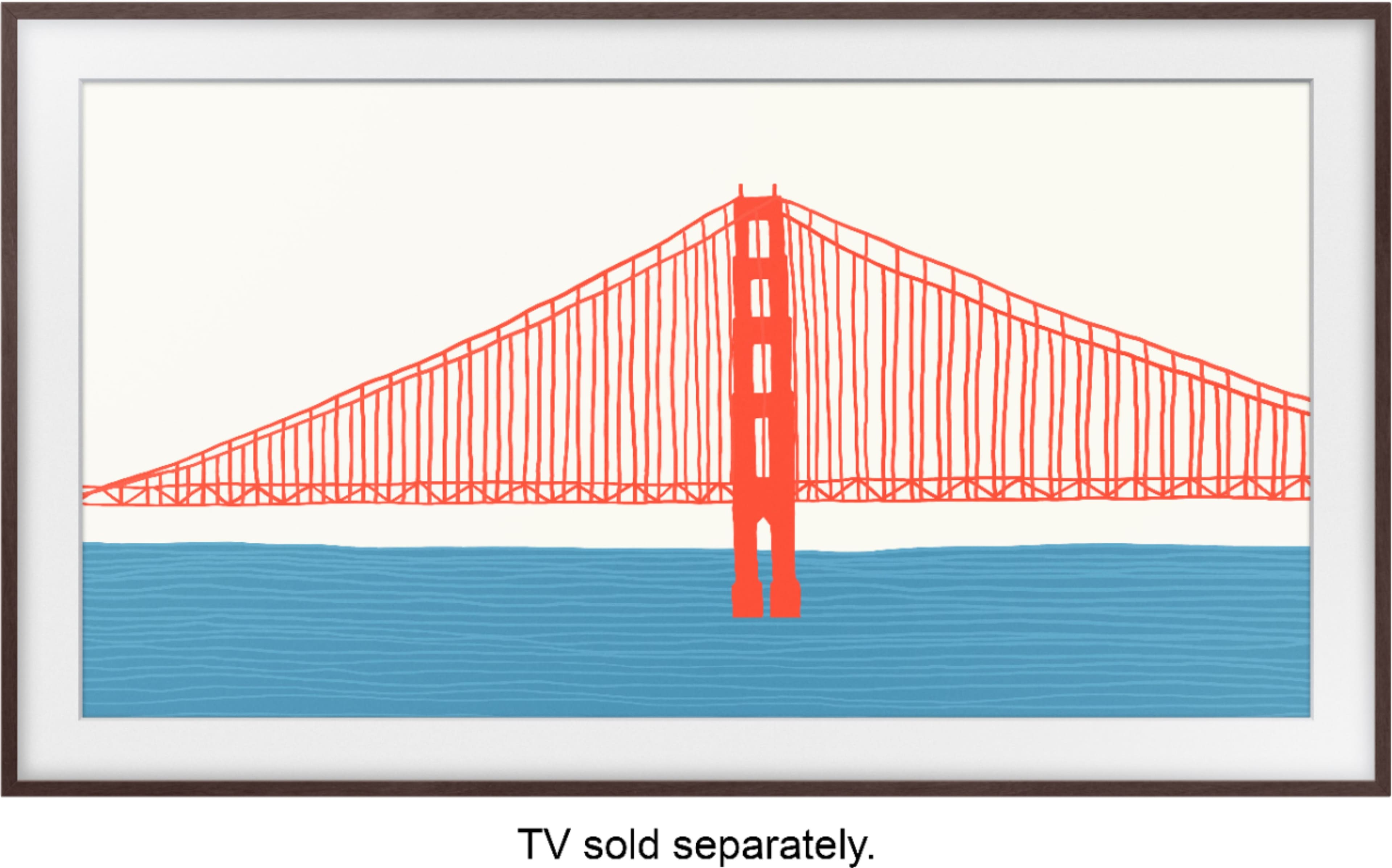 Samsung - 65” The Frame Customizable Bezel - Modern Brown - Image 2