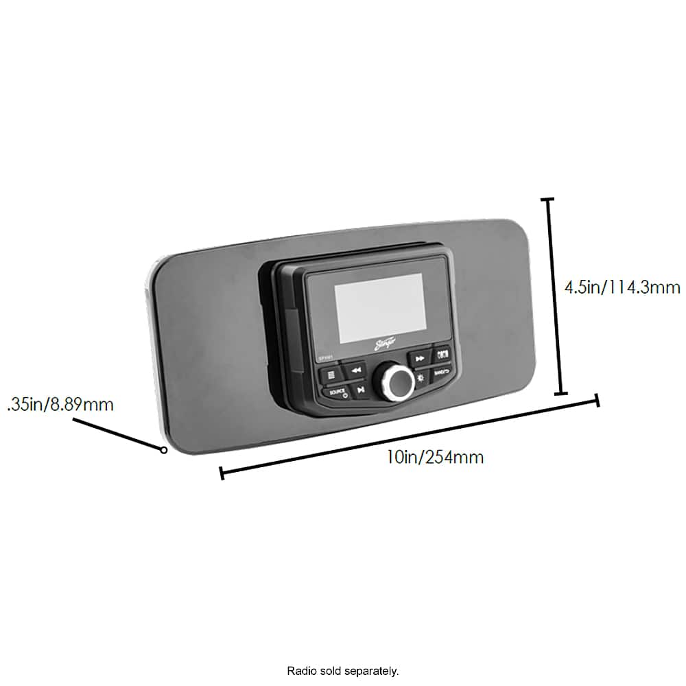 Stinger - Replacement Trim Plate for Most 3" Marine Radios - Black - Image 3