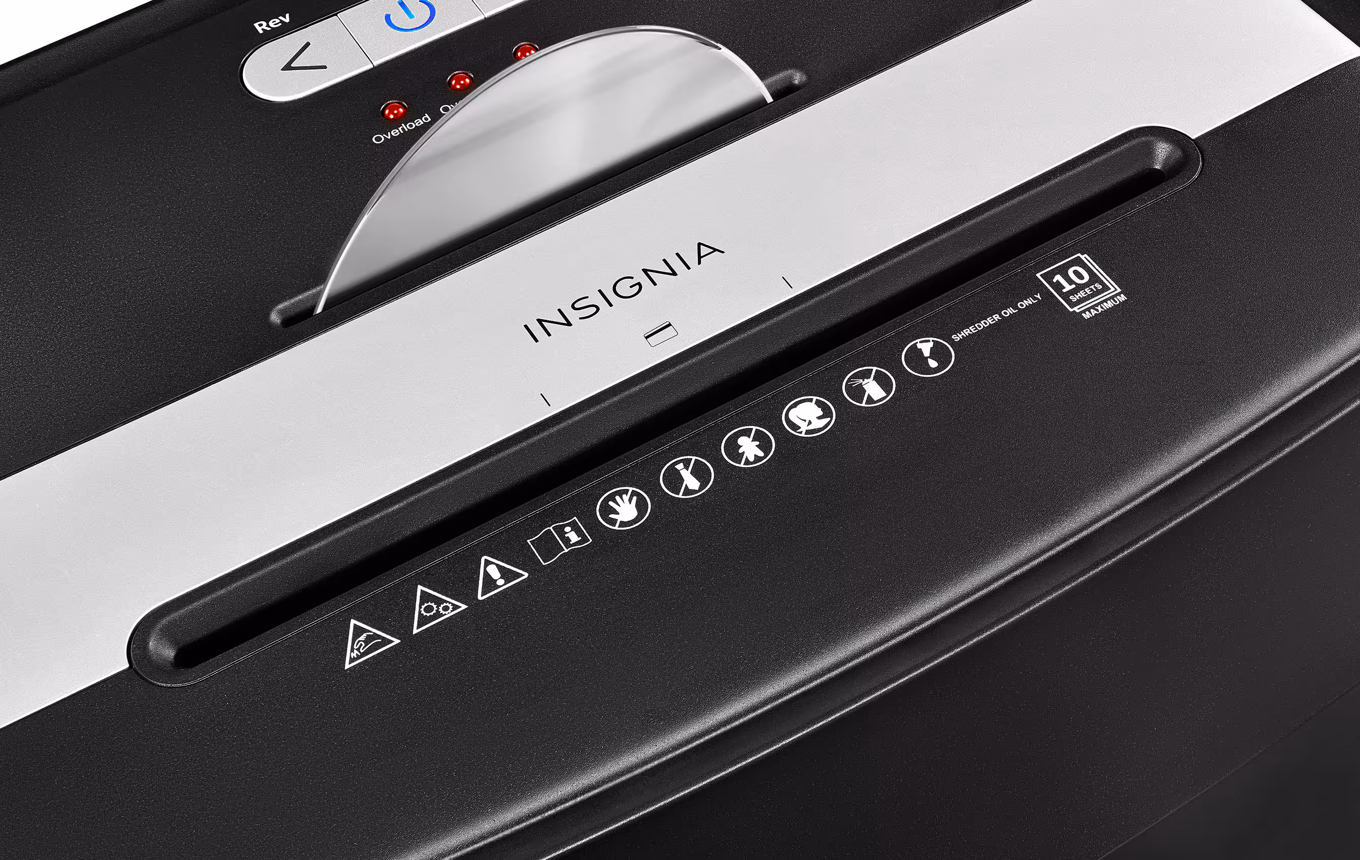 Insignia™ - 10-Sheet Microcut Shredder - Black - Image 4