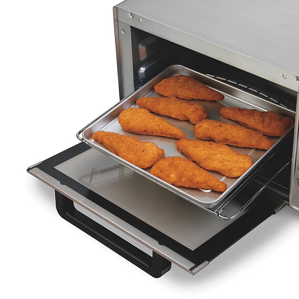 Hamilton Beach - Sure-Crisp 4-Slice Air Fryer Toaster Oven - Stainless Steel - Image 11