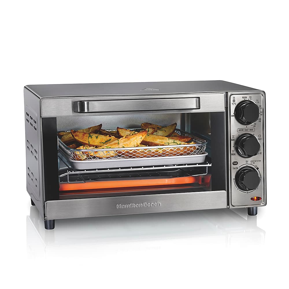 Hamilton Beach - Sure-Crisp 4-Slice Air Fryer Toaster Oven - Stainless Steel - Image 12