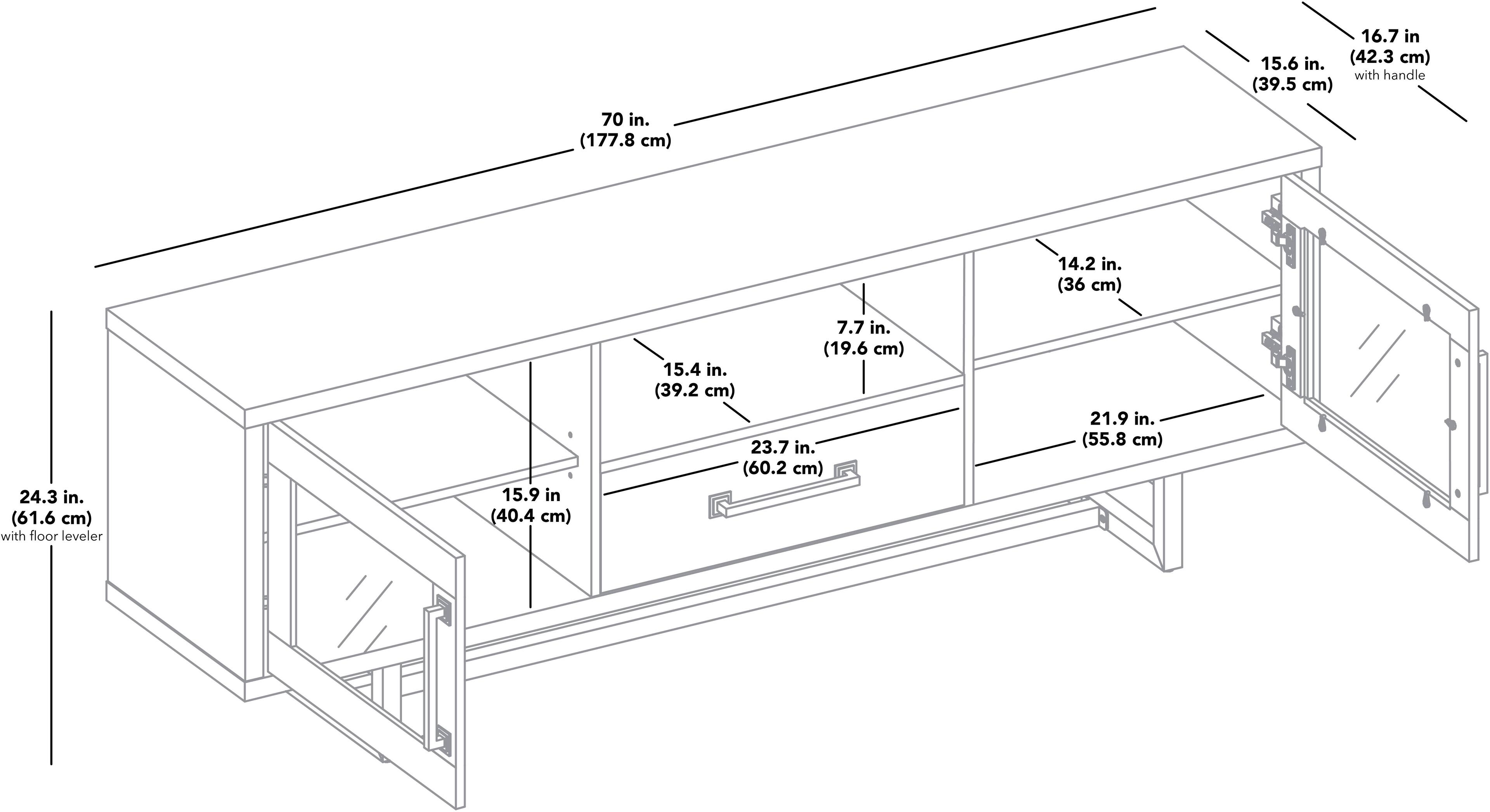 Insignia™ - TV Stand for Most TVs Up to 80" - Gray - Image 2