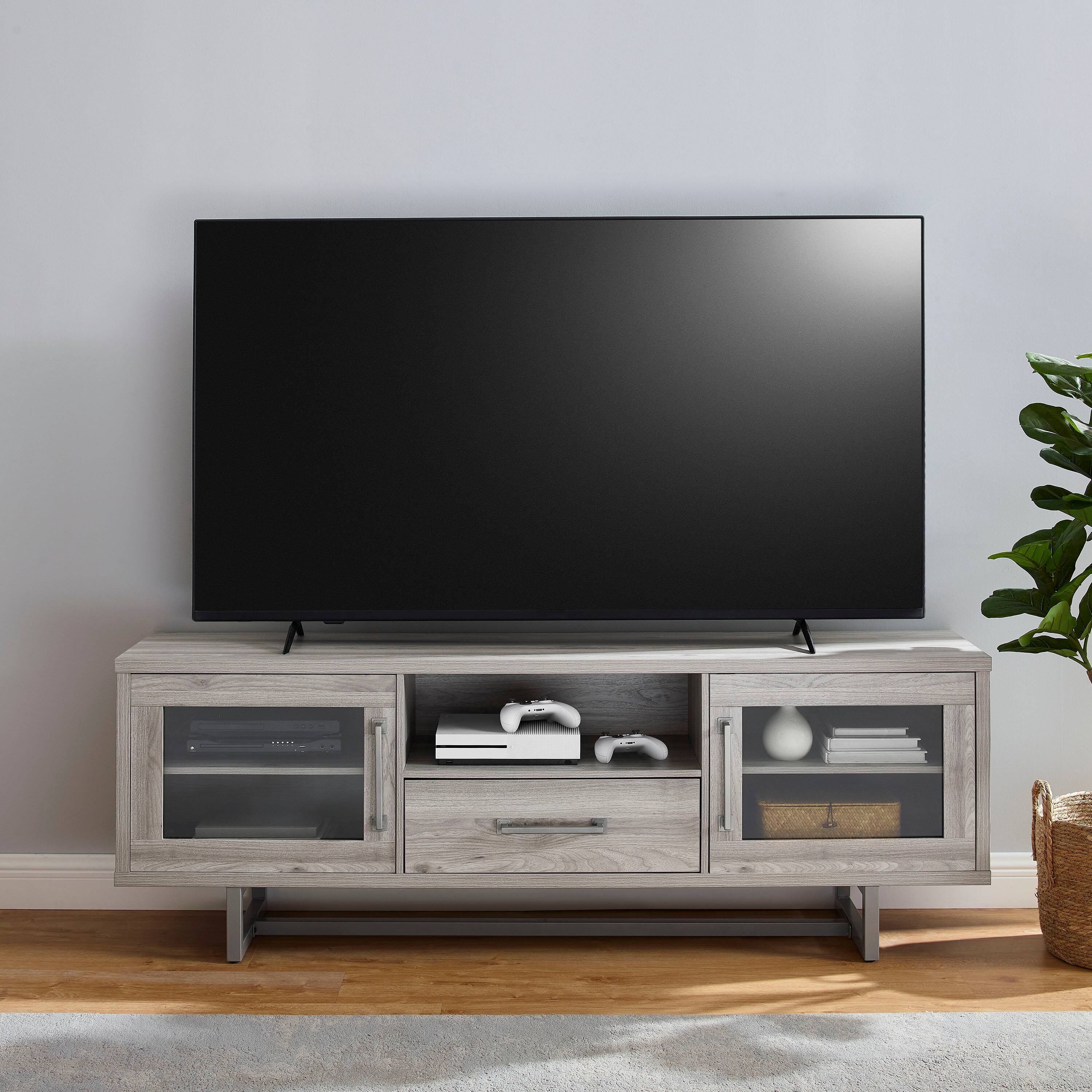 Insignia™ - TV Stand for Most TVs Up to 80" - Gray - Image 6