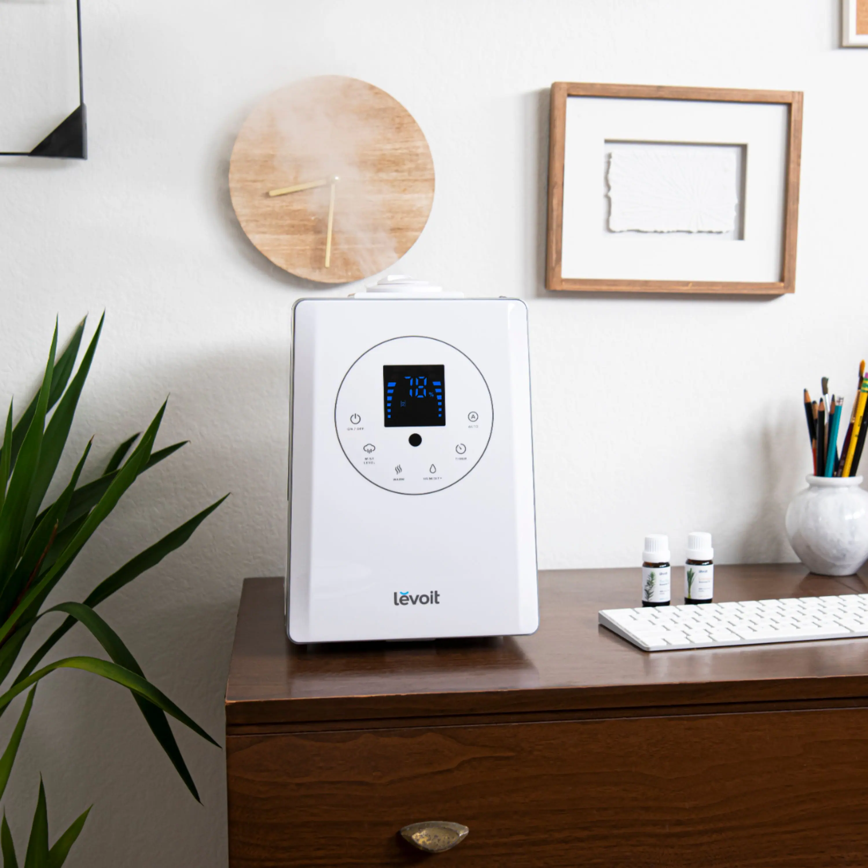 Levoit - Aerapy Hybrid 1.6 Gal Ultrasonic Humidifier - White - Image 4