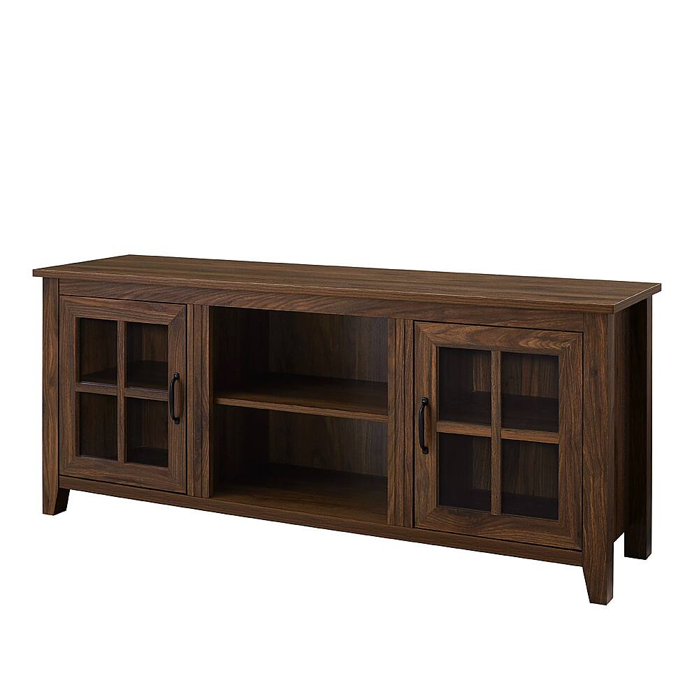 Walker Edison - 58” Farmhouse 2 Door TV Stand for TVs up to 65” - Dark brown - Image 3