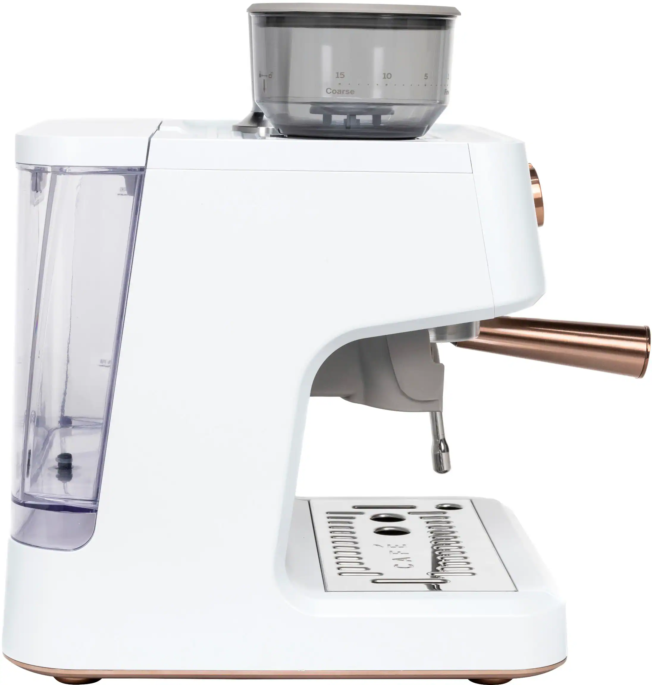 Café - Bellissimo Semi-Automatic Espresso Machine with 15 bars of pressure, Milk Frother, and Built-In Wi-Fi - Matte White - Image 3