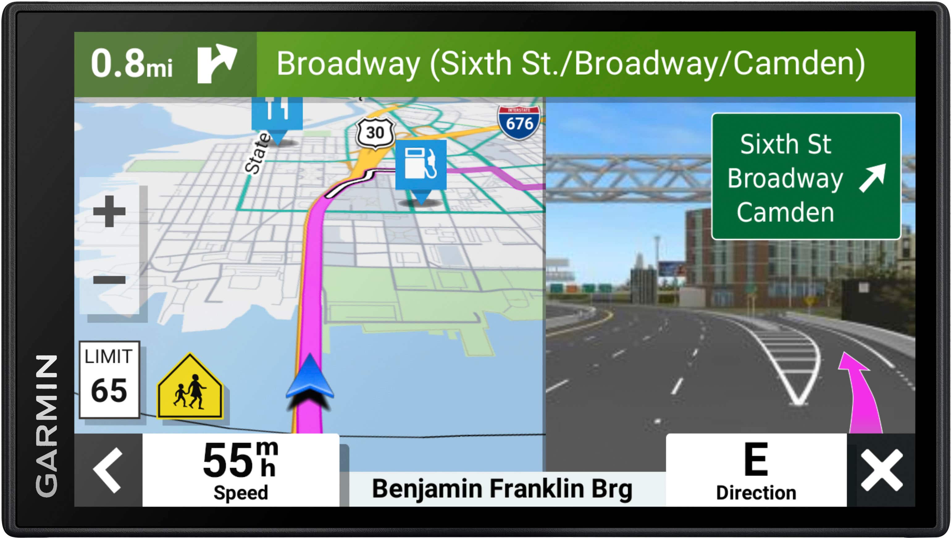 Garmin - DriveSmart 66 6" GPS with Built-In Bluetooth, Map Updates and Traffic Updates - Black - Image 6
