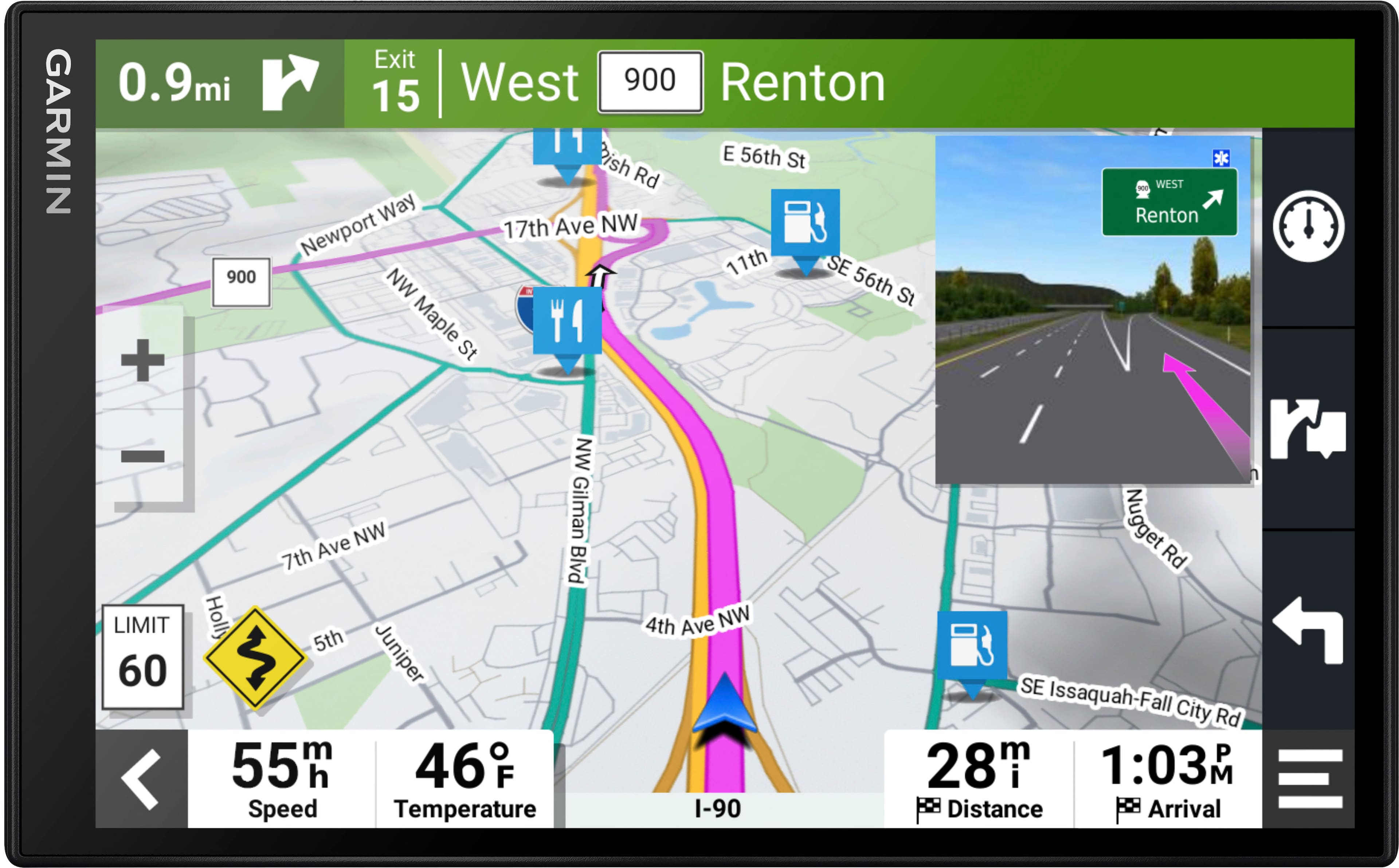 Garmin - DriveSmart 86 8" GPS with Built-In Bluetooth, Map Updates and Traffic Updates - Black - Image 8