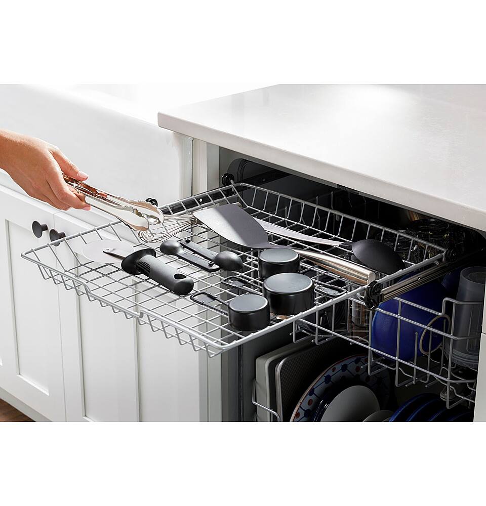 GE - 24" Top Control Built-In Plastic Tub Dishwasher with 3rd Rack, Bottle Jets and 50 dBA - Black - Image 12