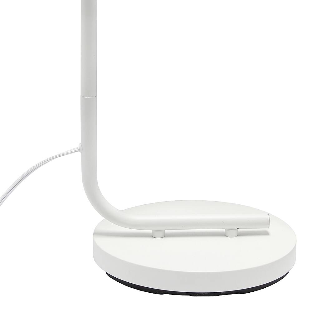 Simple Designs - Modern Iron Lantern Floor Lamp with Glass Shade - White - Image 10