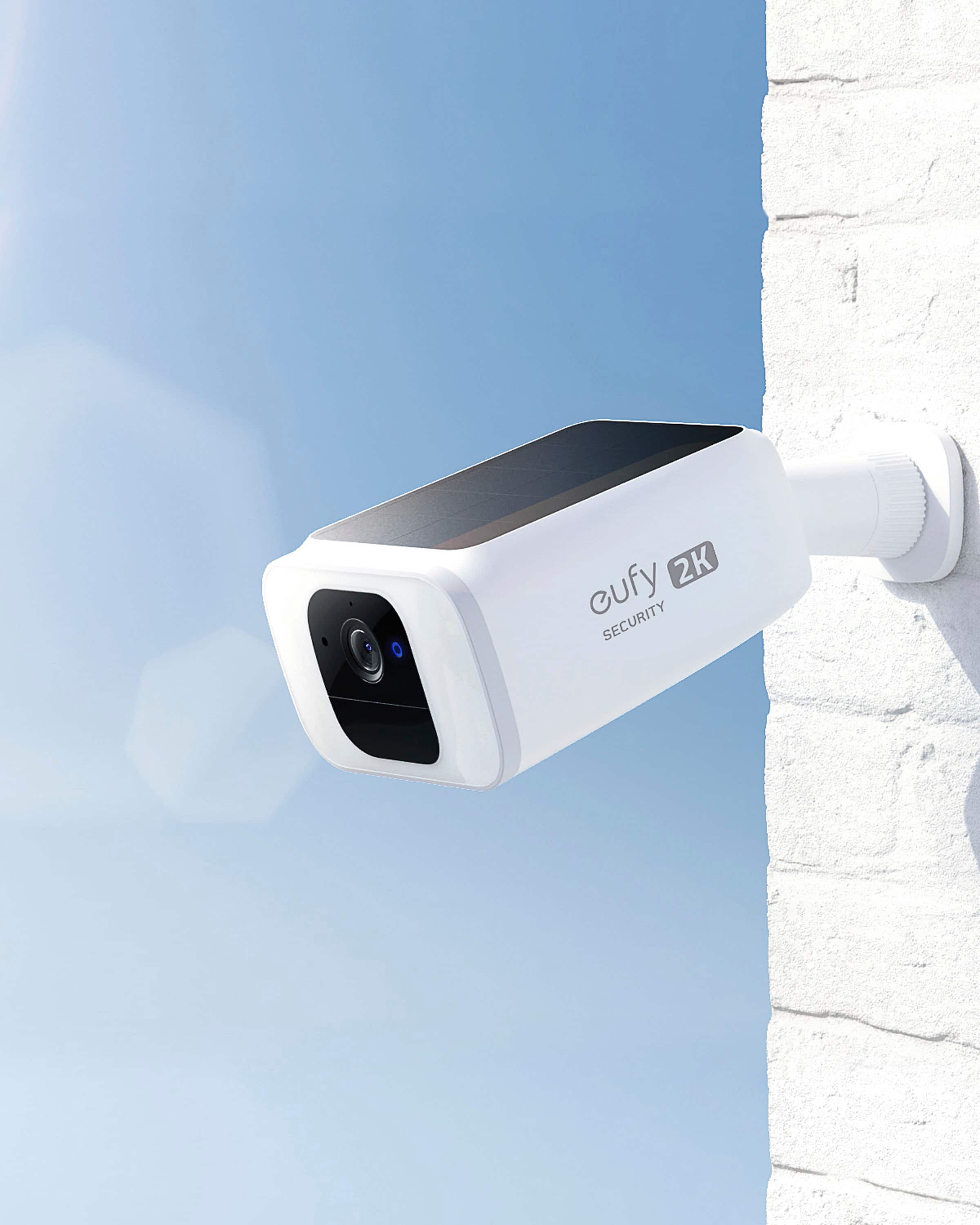 eufy - SoloCam S40 Outdoor Wireless 2K Solar Spotlight Camera - White - Image 3