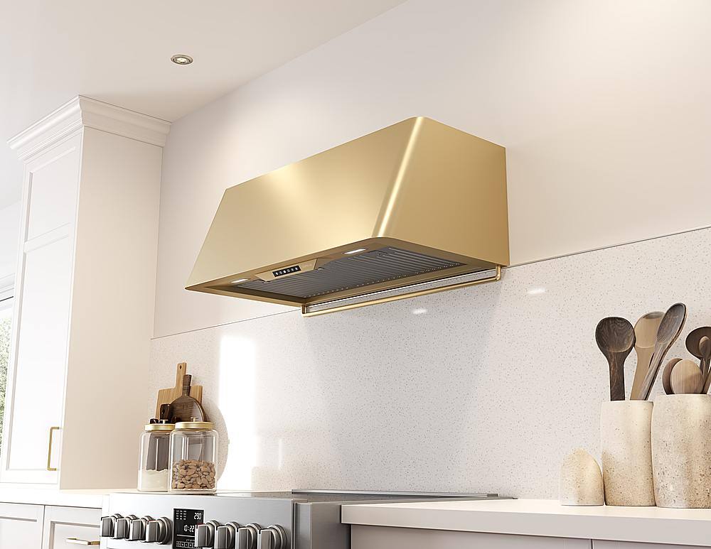 Zephyr - Accent Rail for DME Range Hood - Satin Gold - Image 2