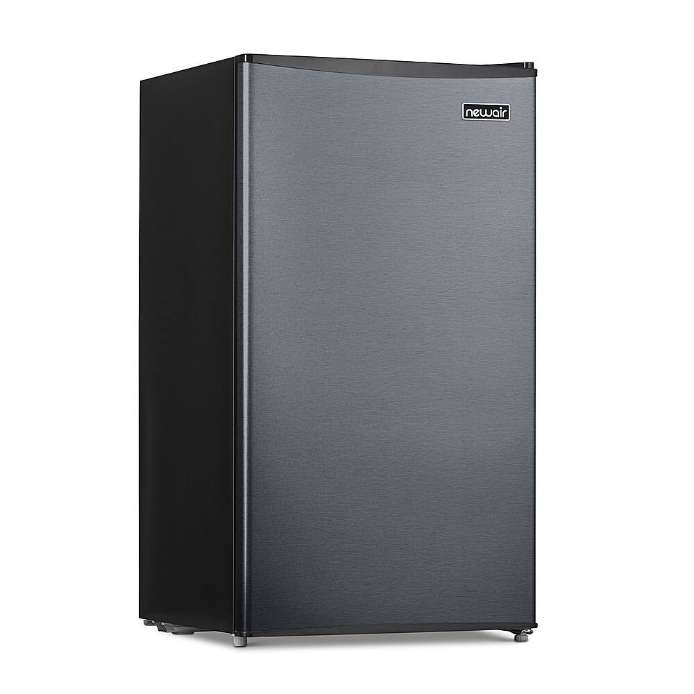 NewAir - 3.3 Cu. Ft. Compact Mini Refrigerator with Freezer, Can Dispenser, Crisper Drawer and Energy Star Certified - Gray