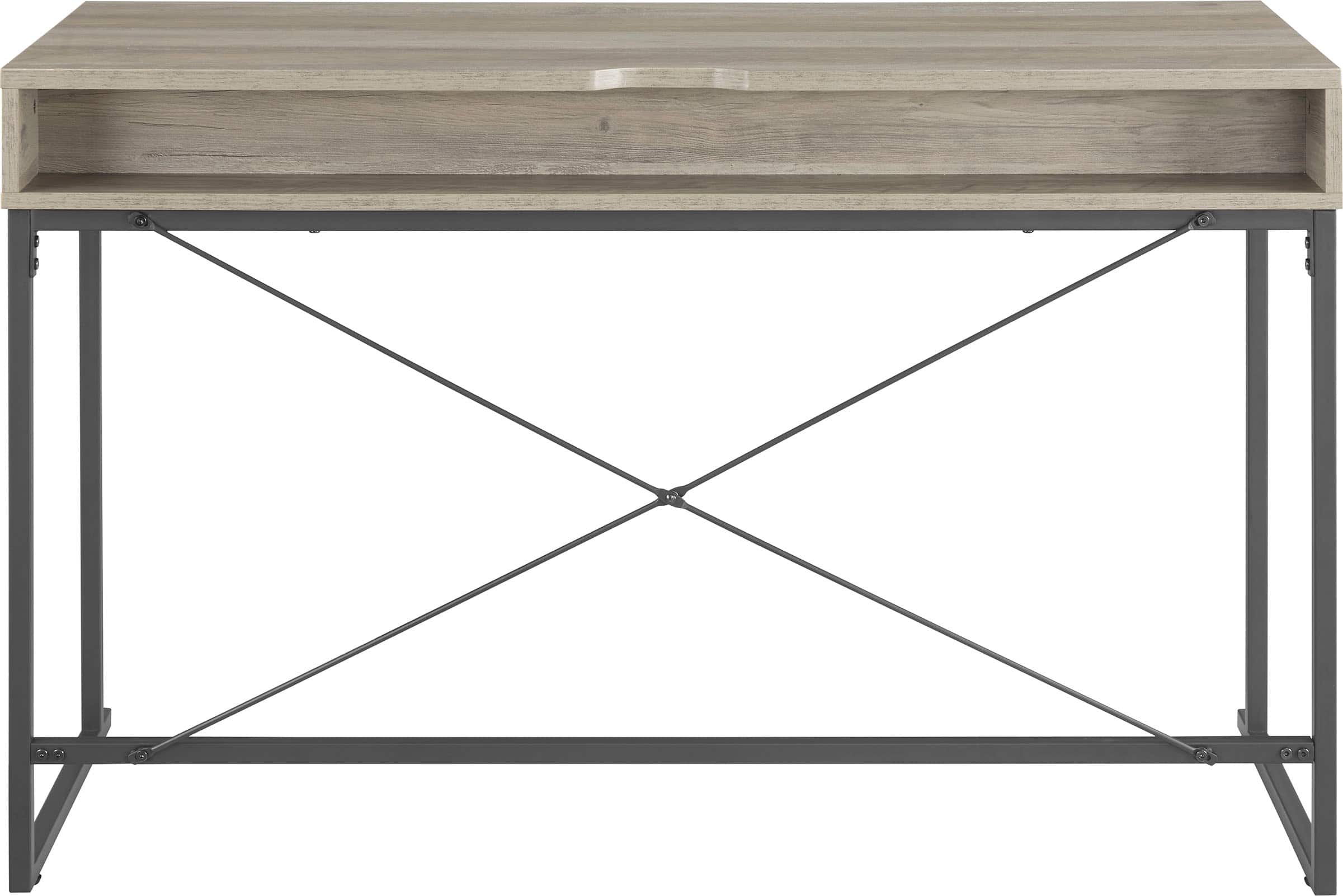 Insignia™ - Computer Desk with Drawer – 47" Wide - Dark Oak - Image 4