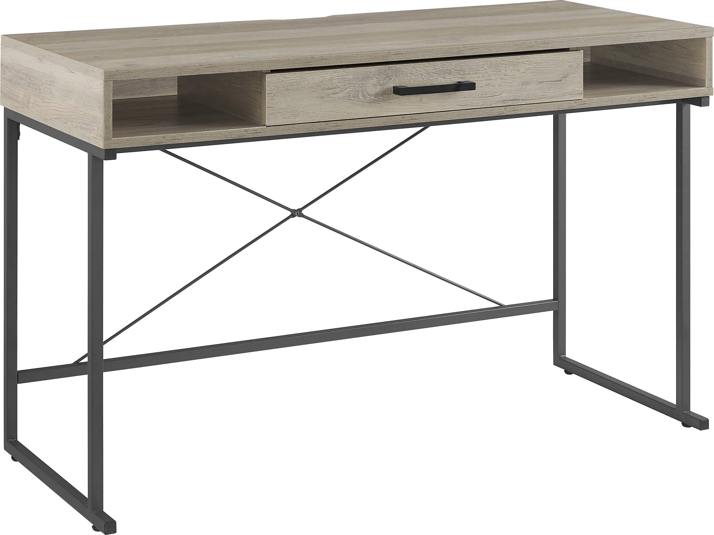 Insignia™ - Computer Desk with Drawer – 47" Wide - Dark Oak - Image 2