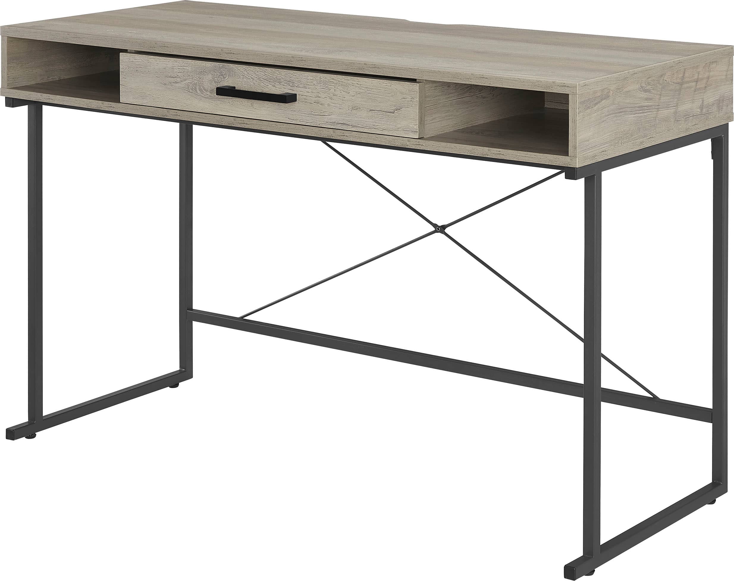 Insignia™ - Computer Desk with Drawer – 47" Wide - Dark Oak - Image 3