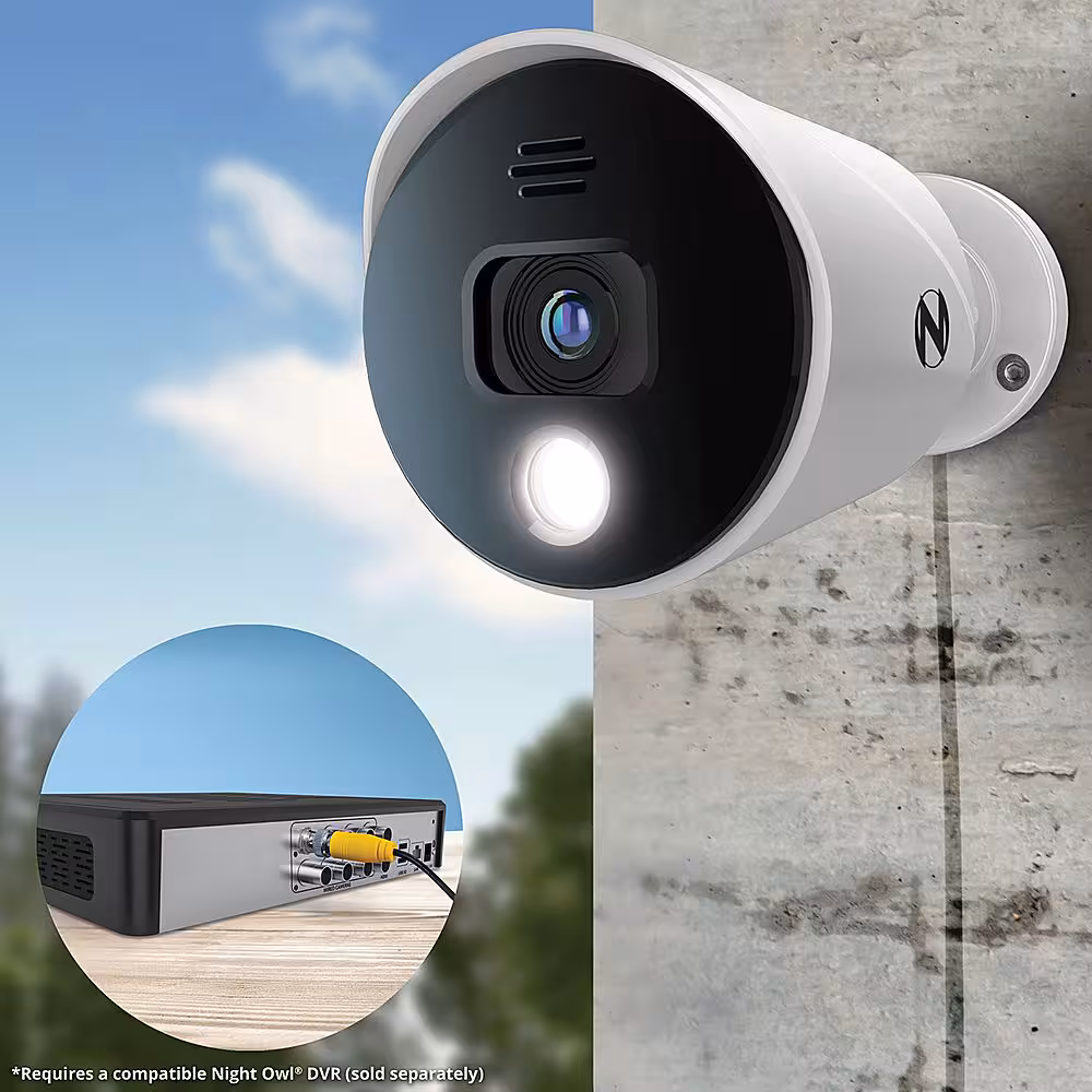 Night Owl - 2-Camera Indoor/Outdoor Wired 1080p HD Spotlight Cameras with Audio - White/Black - Image 2