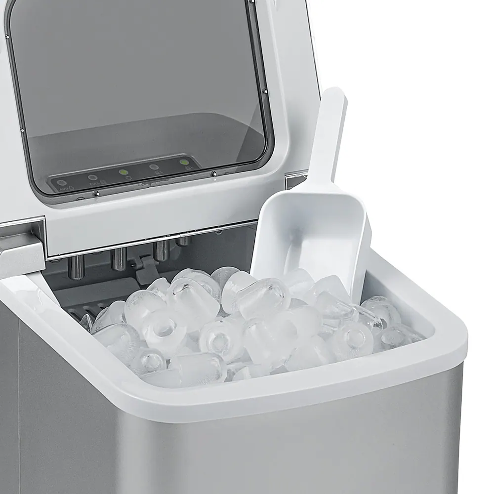 NewAir - 26 lbs. Countertop Ice Maker - Matte Silver - Image 2