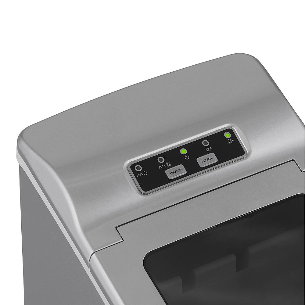 NewAir - 26 lbs. Countertop Ice Maker - Matte Silver - Image 3
