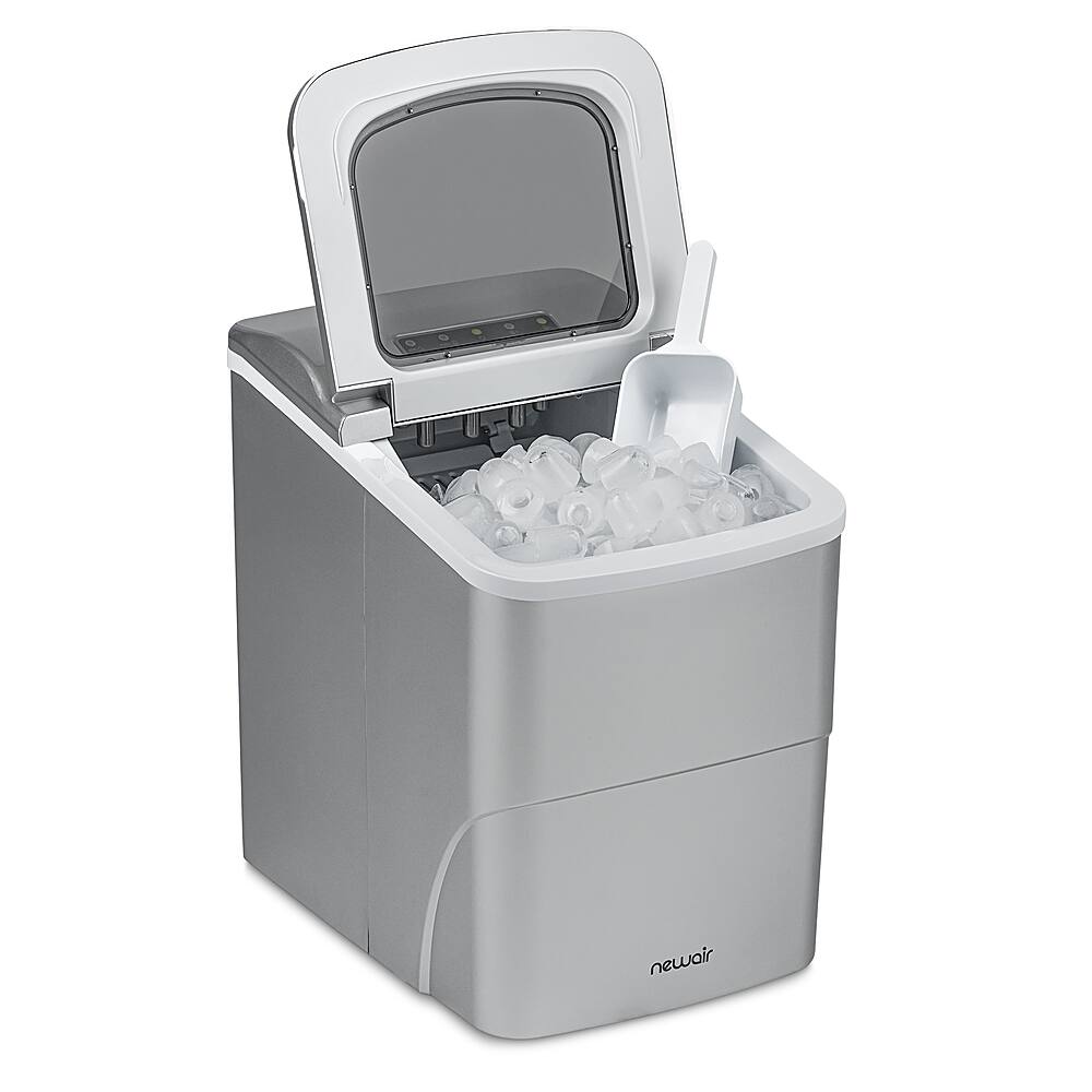 NewAir - 26 lbs. Countertop Ice Maker - Matte Silver - Image 4
