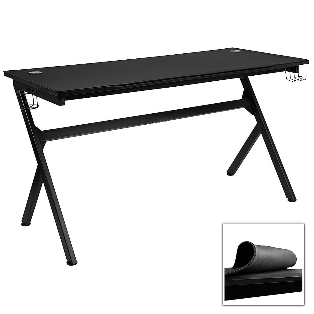 Alamont Home - Duncan Rectangle Modern Laminate Gaming Desk - Black - Image 7