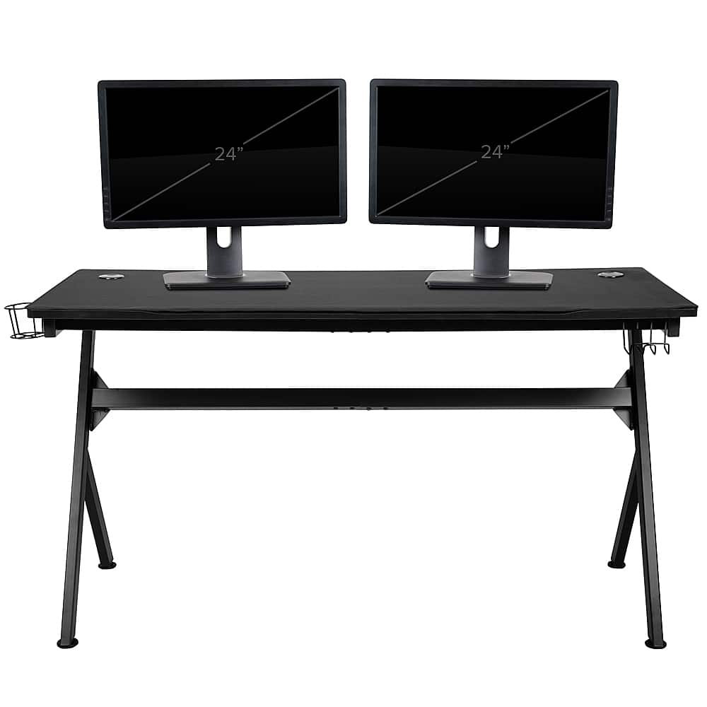 Alamont Home - Duncan Rectangle Modern Laminate Gaming Desk - Black - Image 10