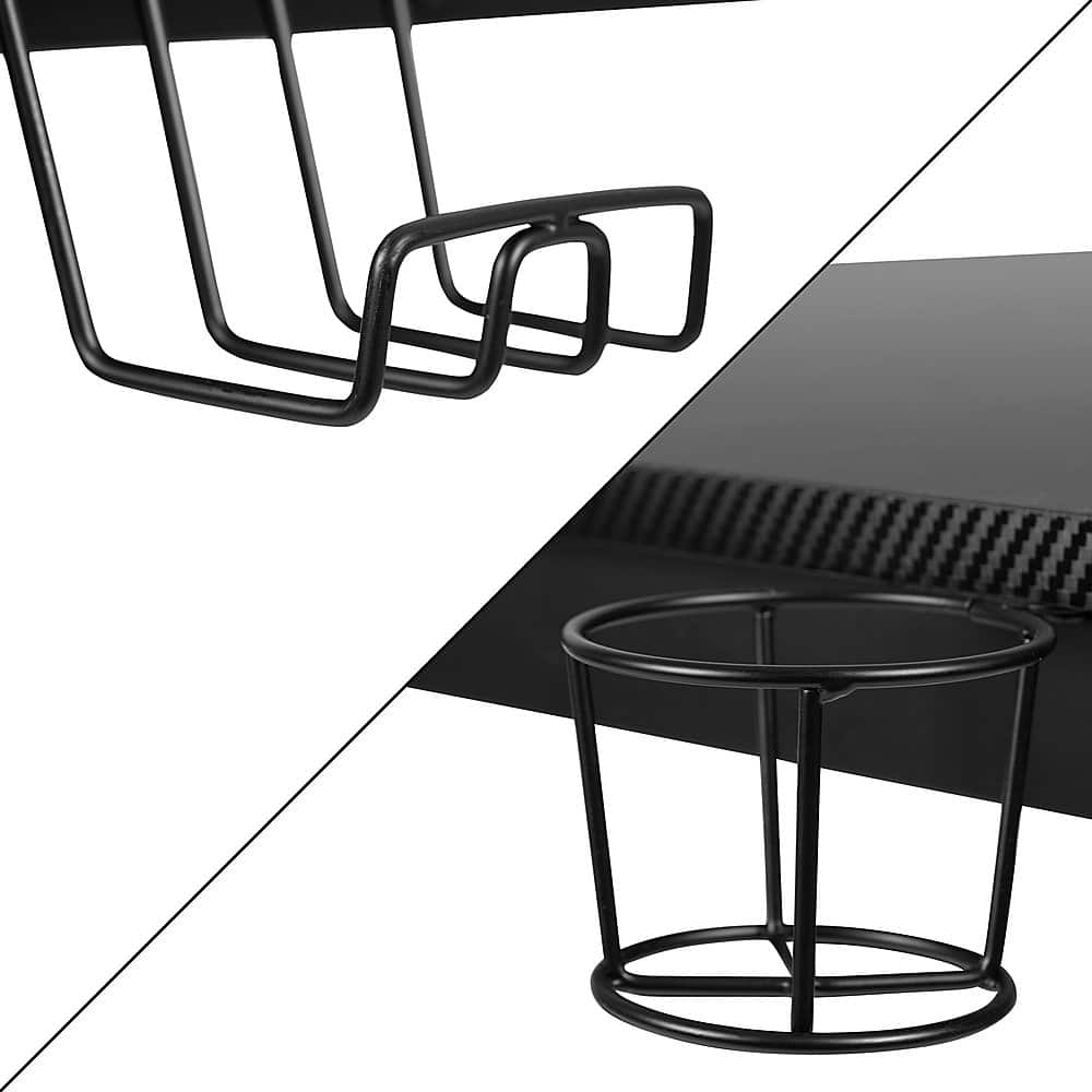Alamont Home - Duncan Rectangle Modern Laminate Gaming Desk - Black - Image 9
