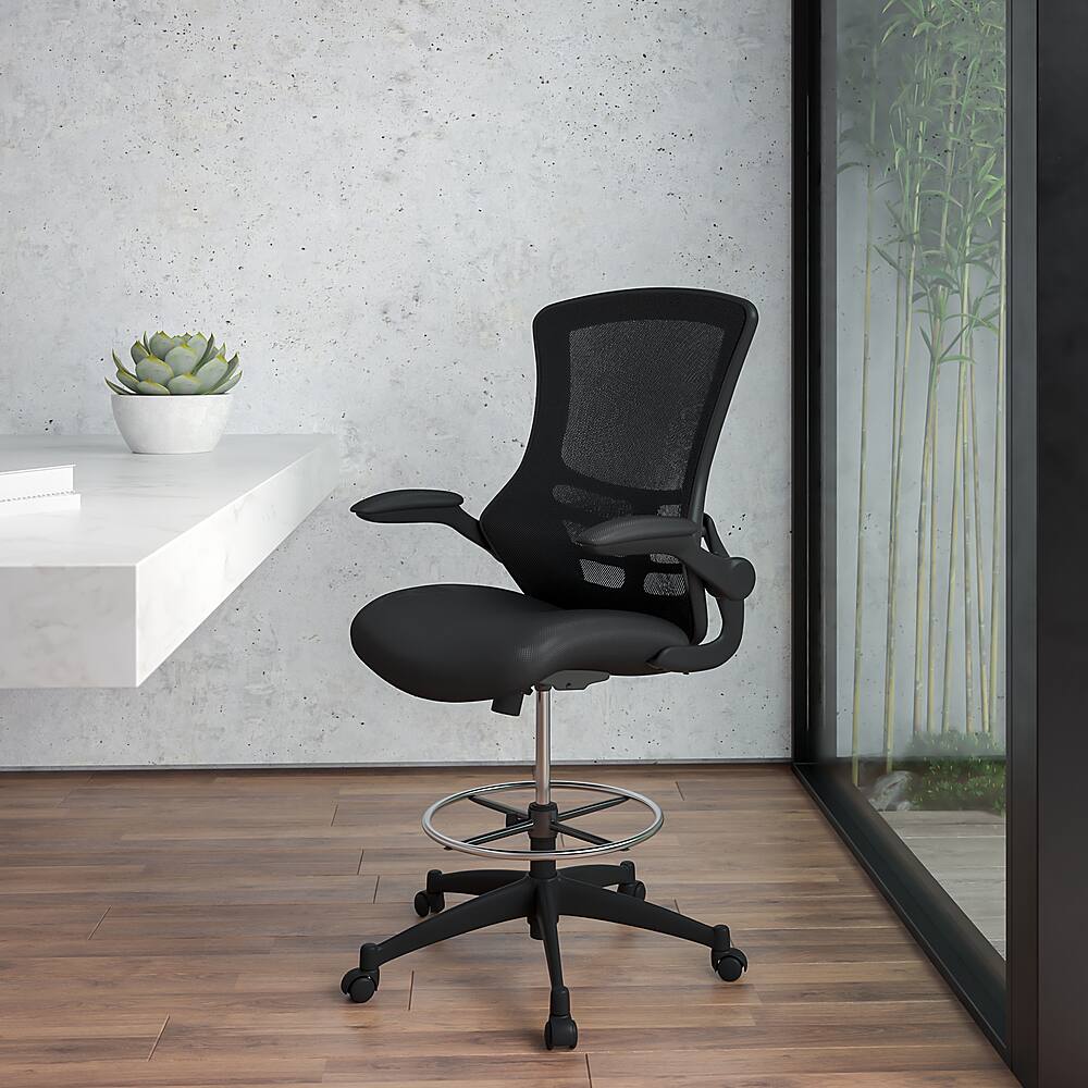 Alamont Home - Kelista Contemporary Mesh Drafting Stool - Black - Image 13