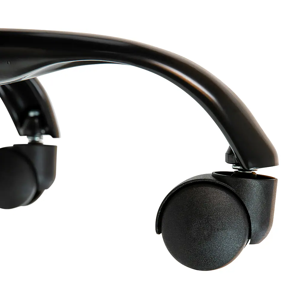 Alamont Home - Alan Contemporary Vinyl Swivel Office Chair - Brown Vinyl/Black Frame - Image 6