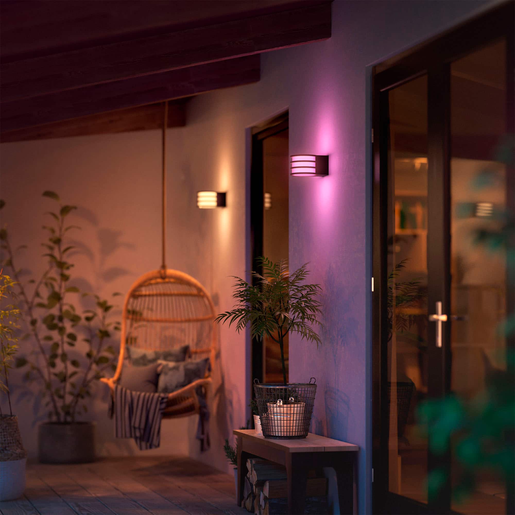 Philips - Hue White and Color Ambiance Lucca Wall Light - Black - Image 3